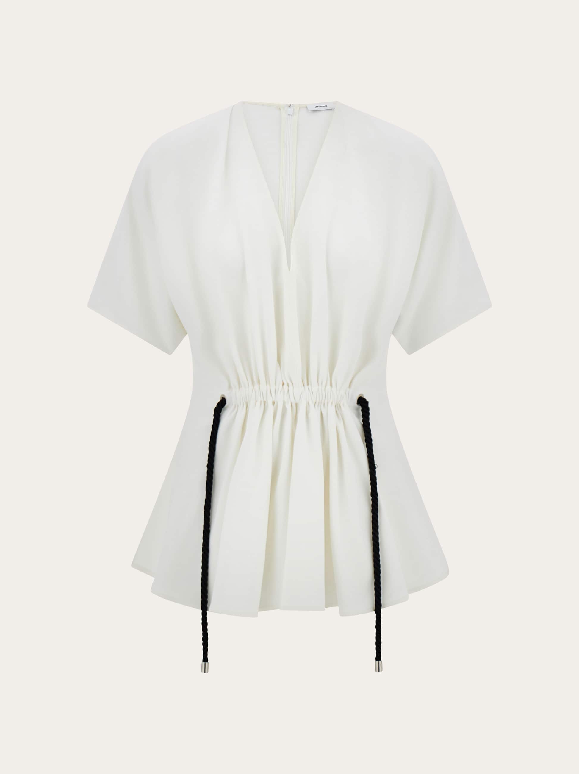Ferragamo Donna Top con intreccio Bianco