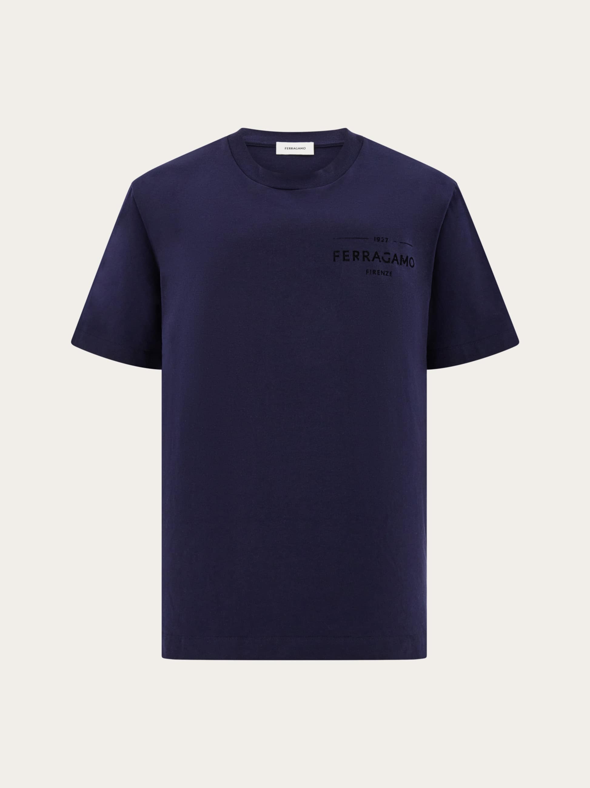 Ferragamo Logo T-shirt In Blue