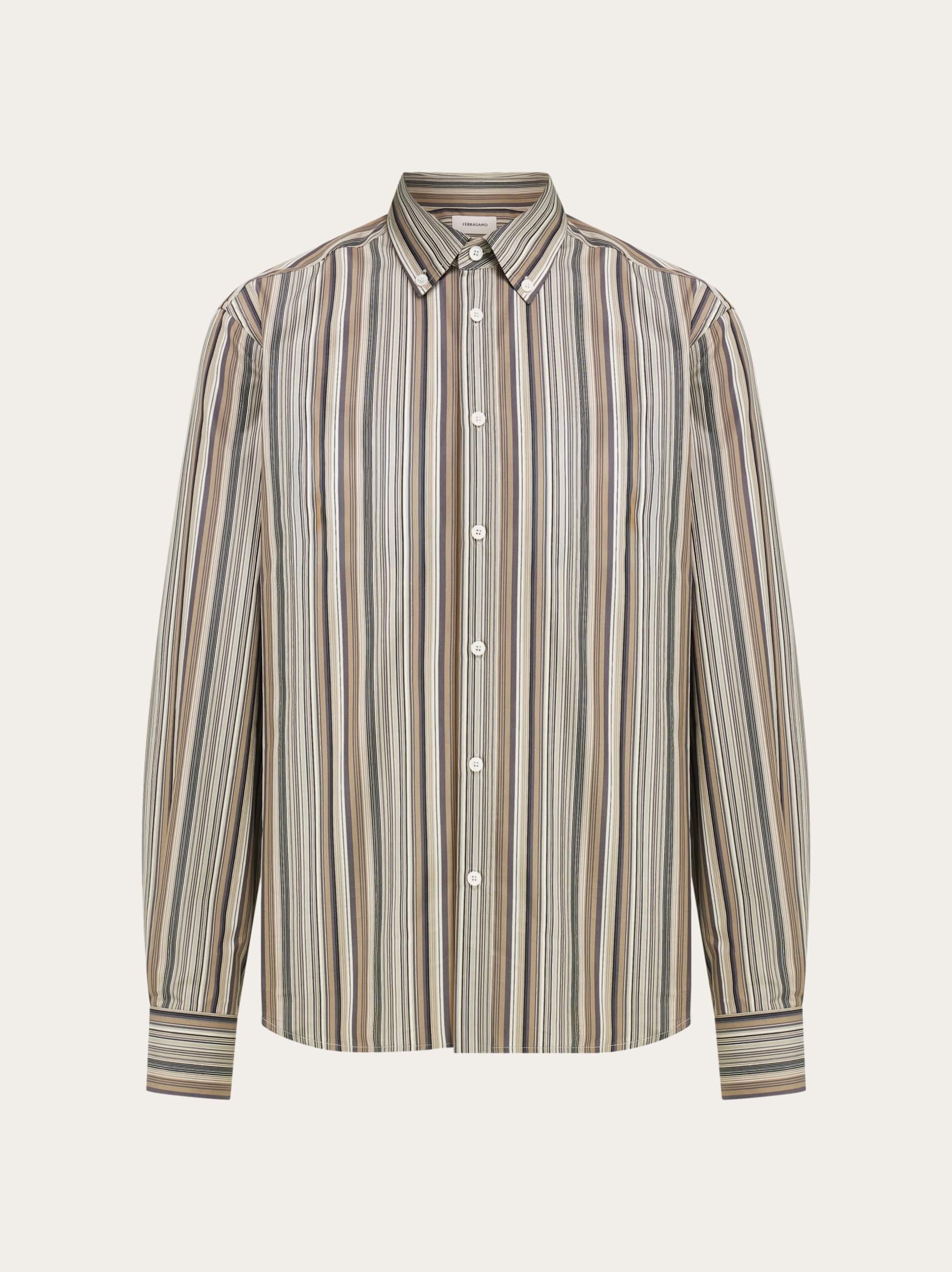 Ferragamo Men Ferragamo Monogram shirt Beige