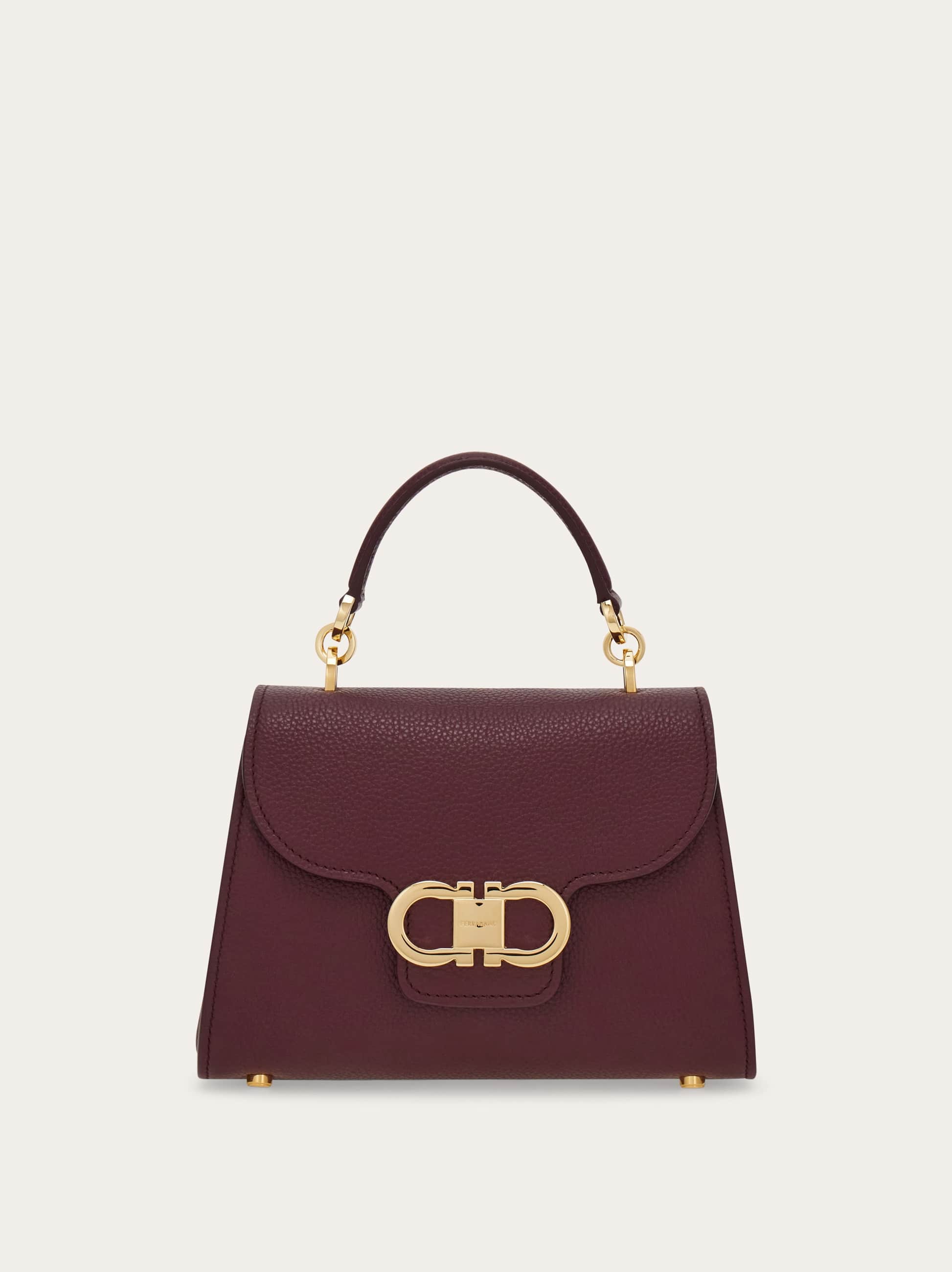 Ferragamo Top Handle Double Gancini (s) Violet