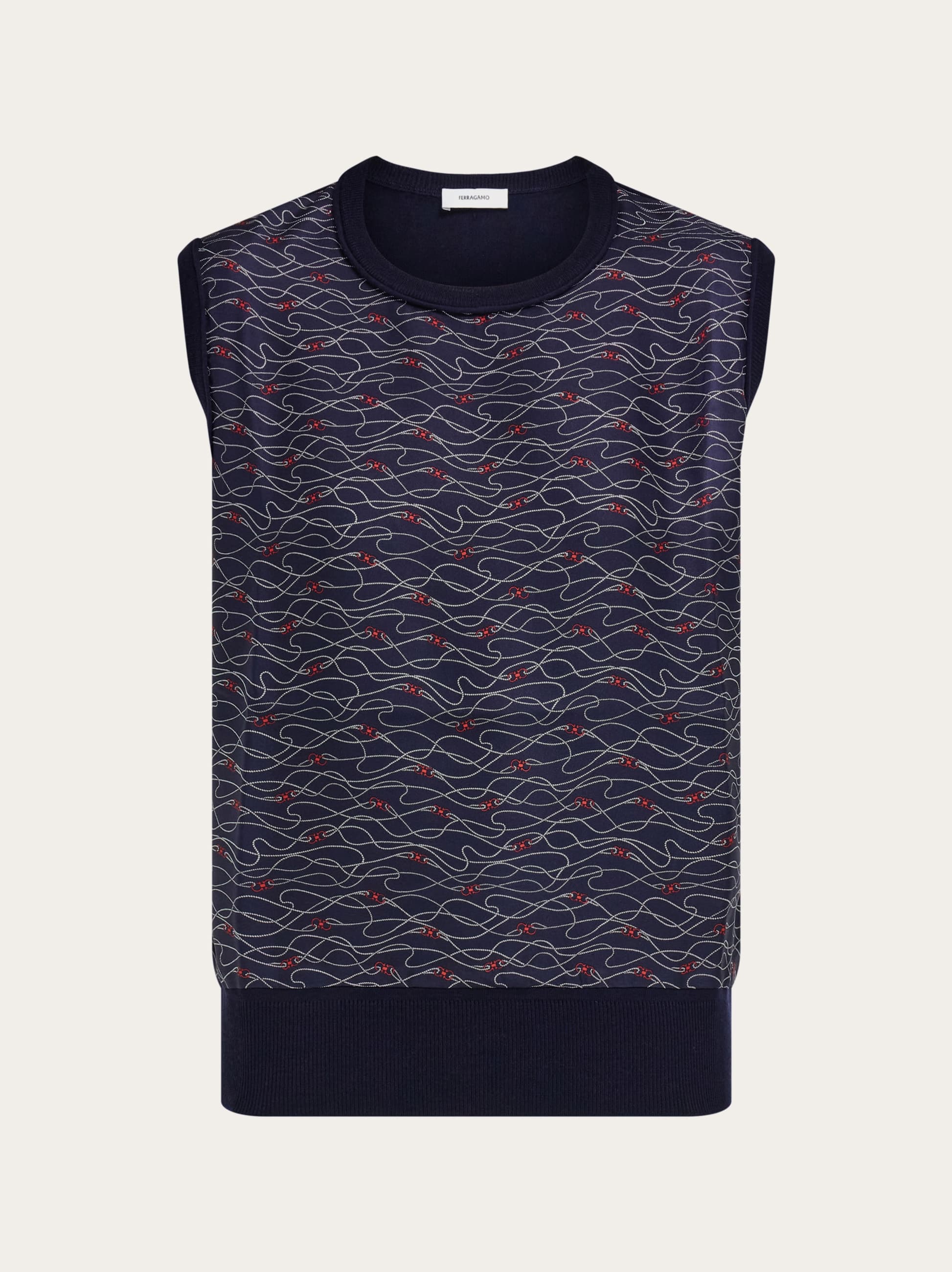 Ferragamo Donna Top retro in maglia Blu