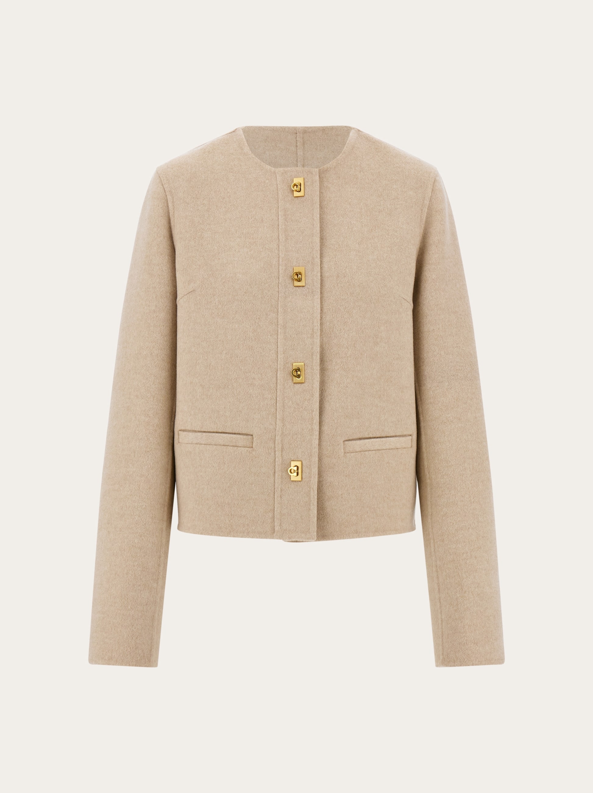 Ferragamo Donna Giacchino con Gancini Beige