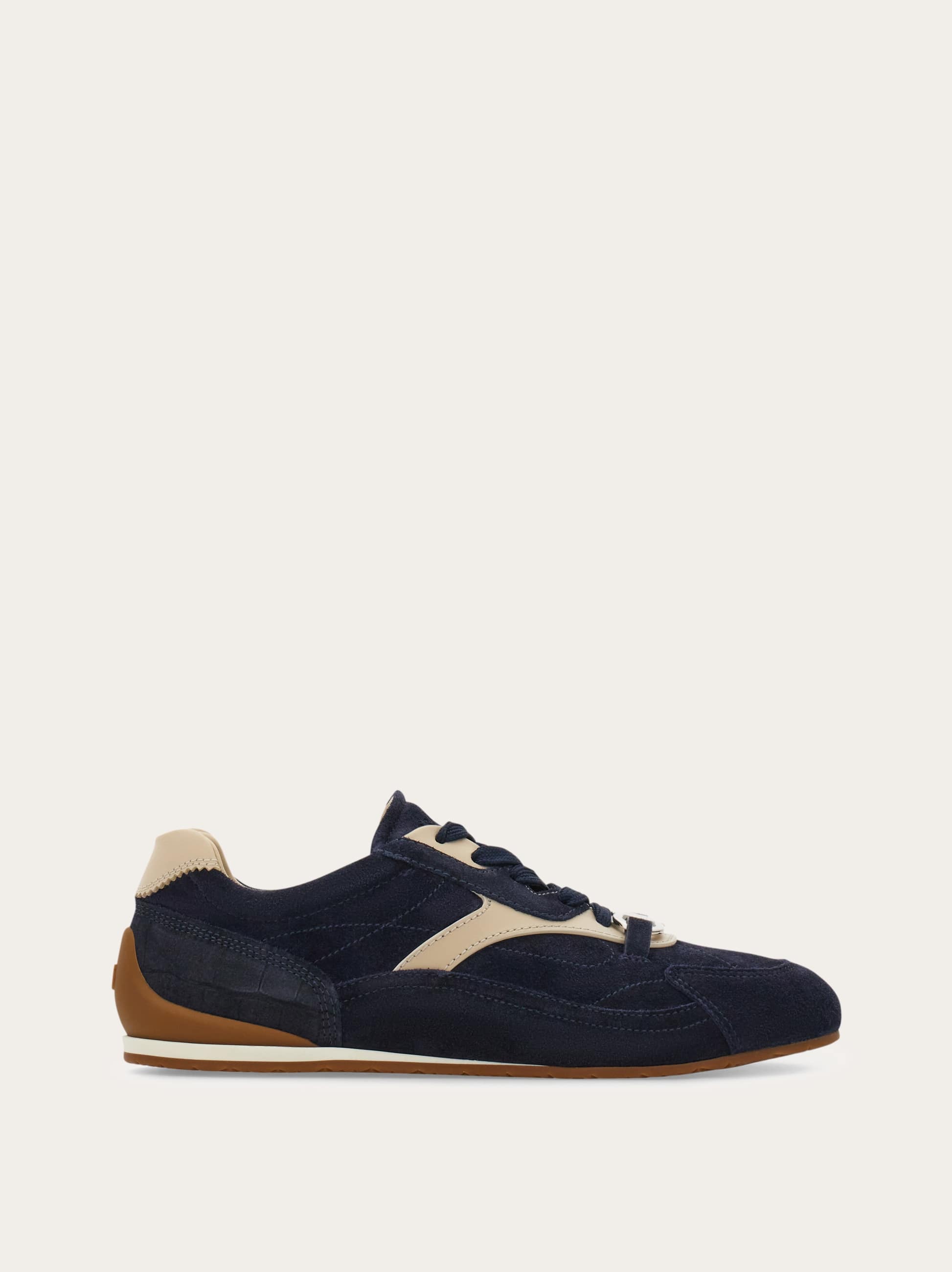 Ferragamo Gancini Ornament Sneaker In Blue