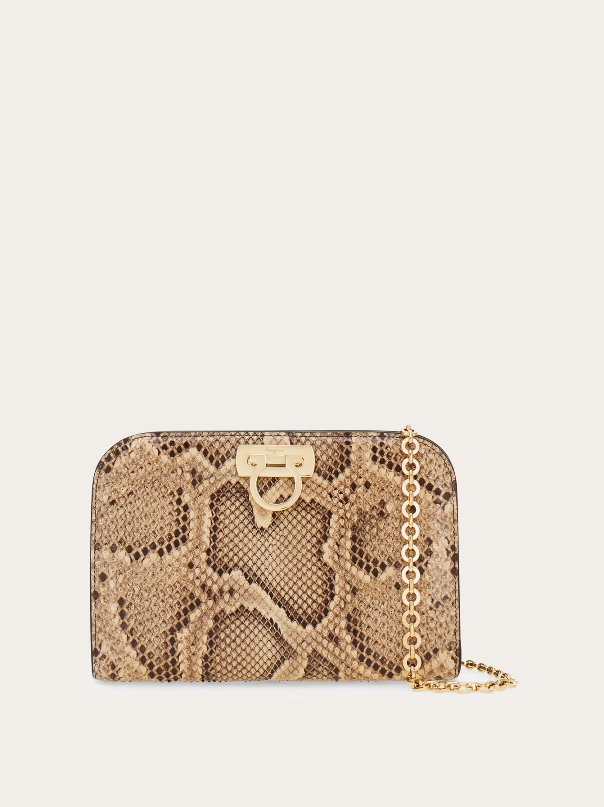 Ferragamo Diana Clutch In Sand