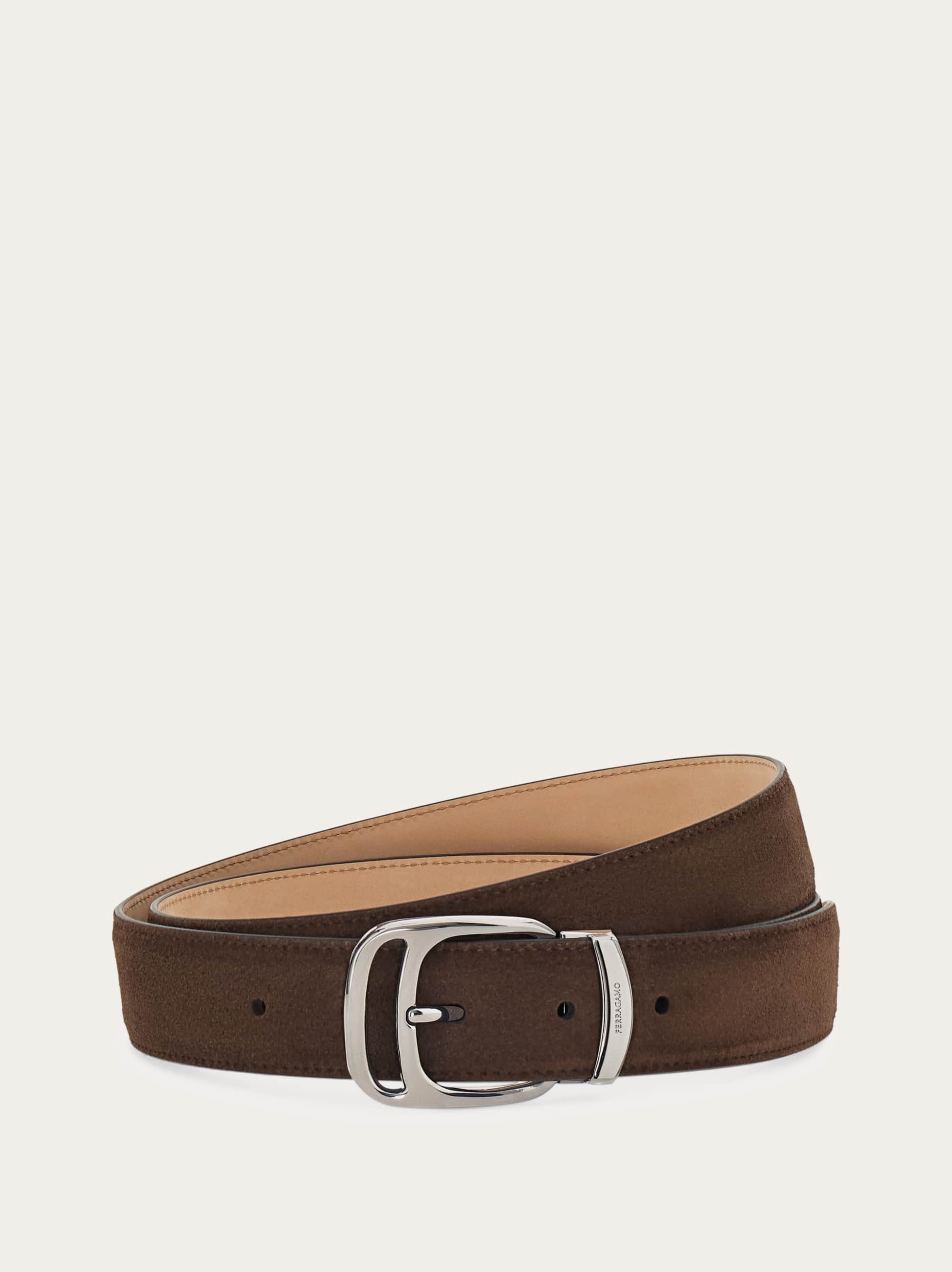 Ferragamo Uomo Cintura regolabile Marrone