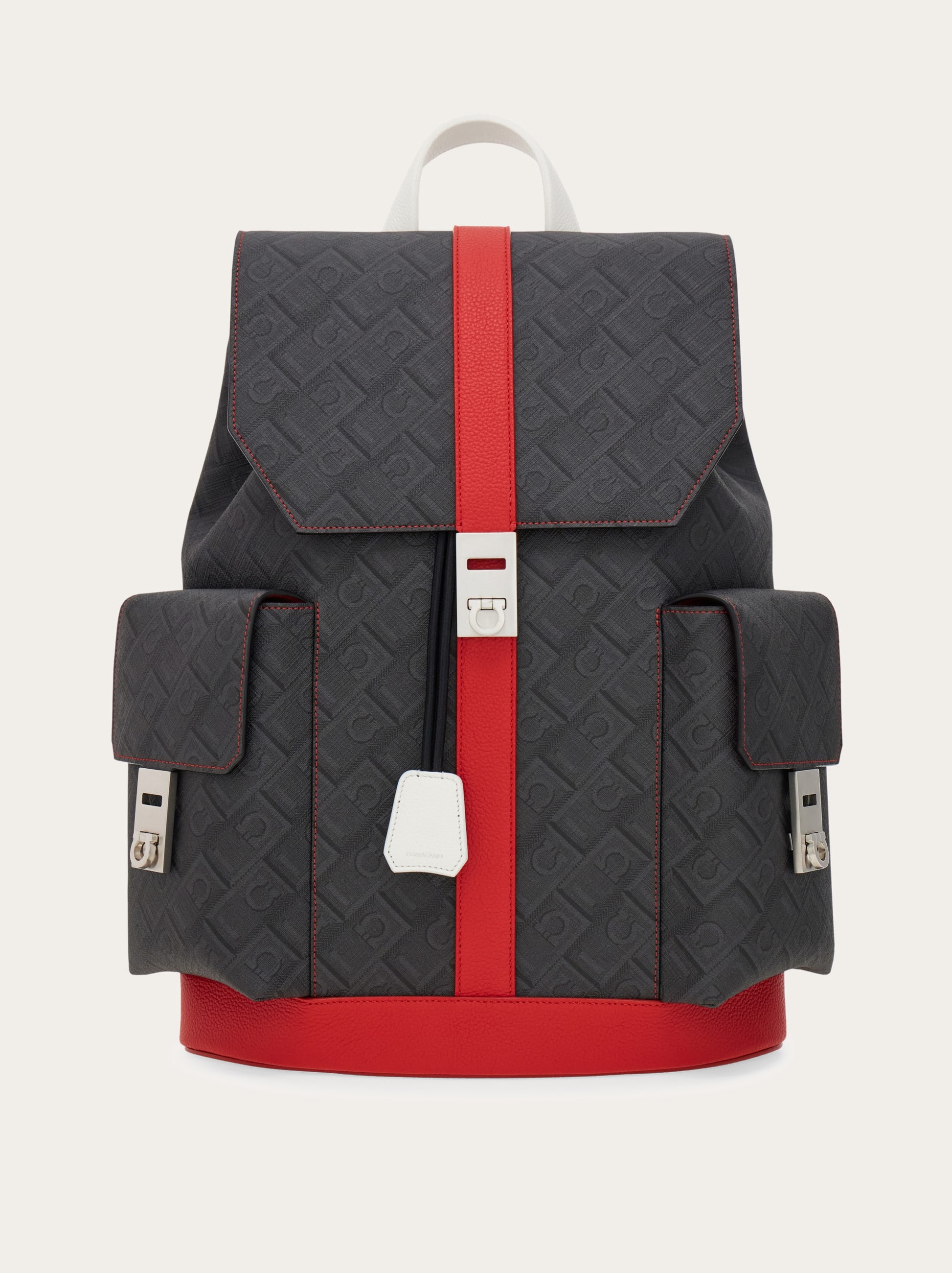Ferragamo Dual-pocket Backpack - Sport Capsule In Black