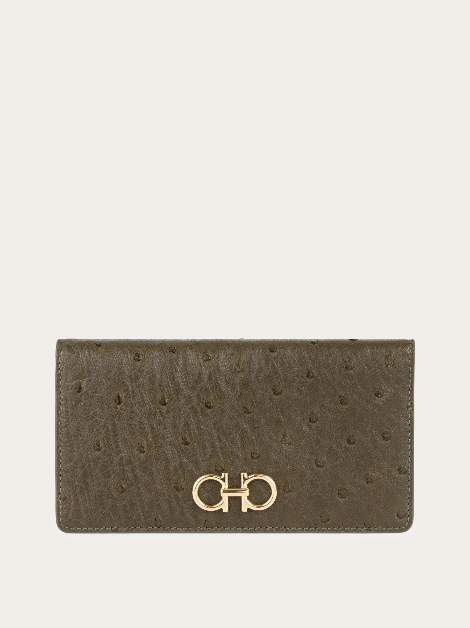 Ferragamo Women Gancini Continental wallet Green