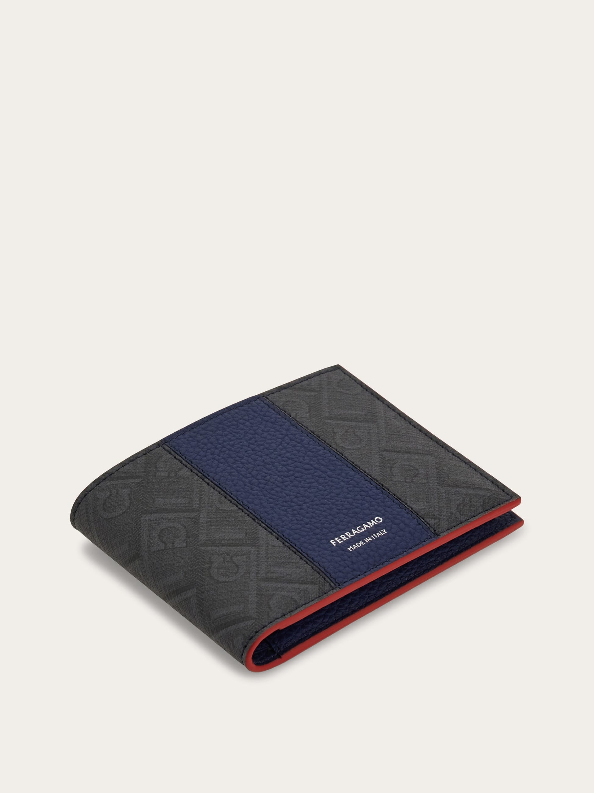  Ferragamo Men Ferragamo Monogram Wallet   Citymatch Capsule Beige 