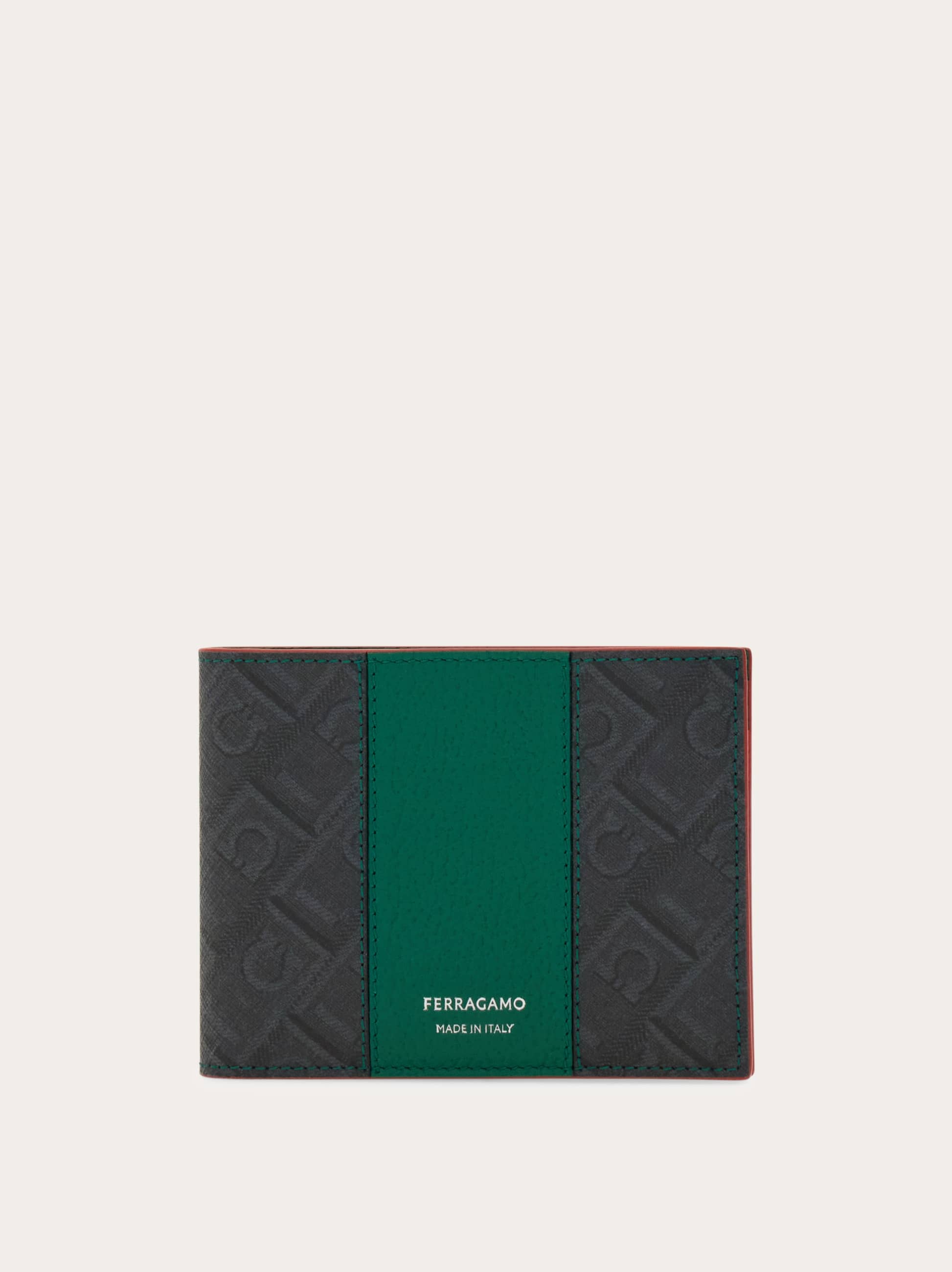 Ferragamo Men's Green Monogram Wallet - Citymatch Capsule
