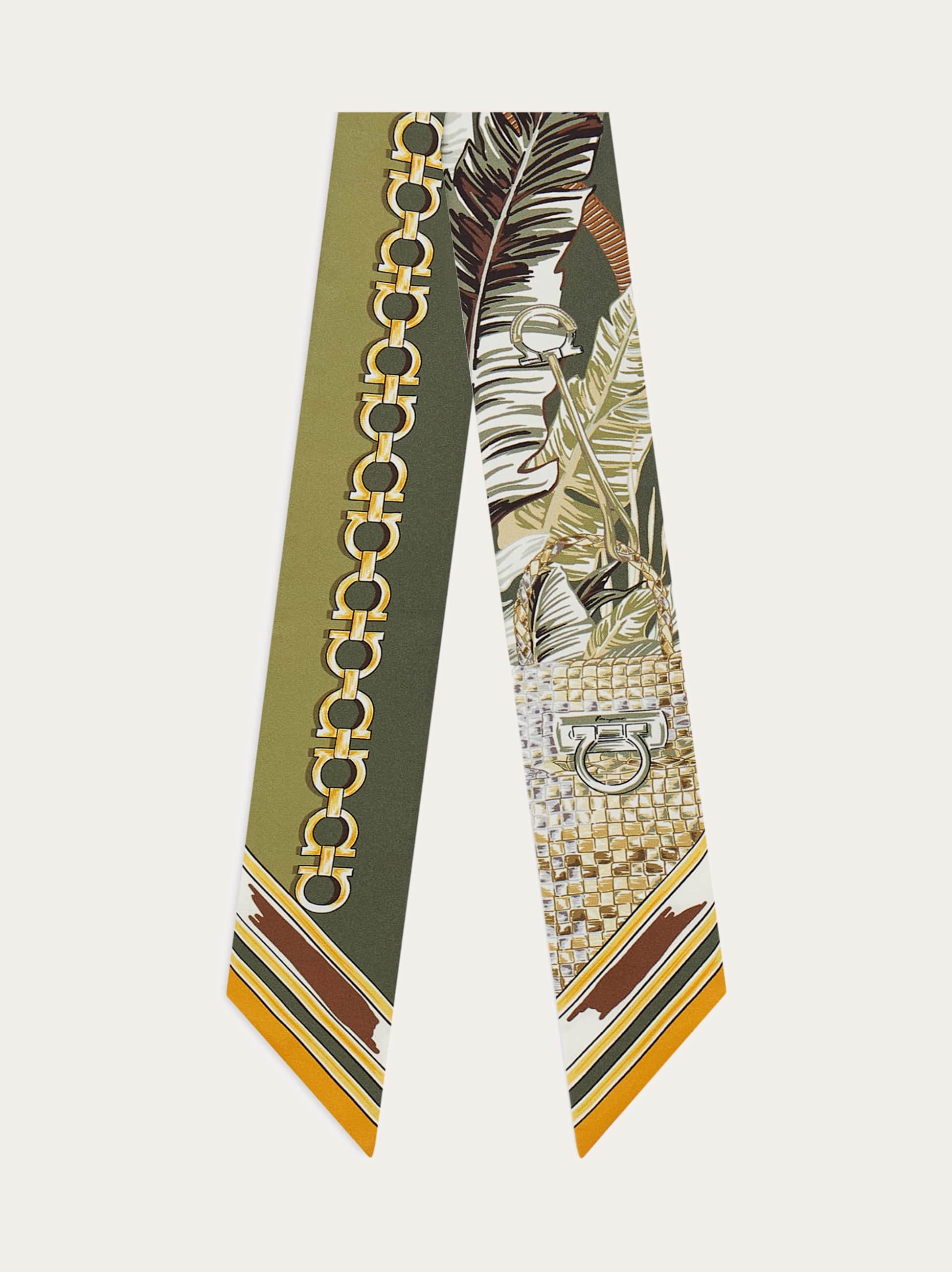 Ferragamo Women Feline print mini bandeau Green
