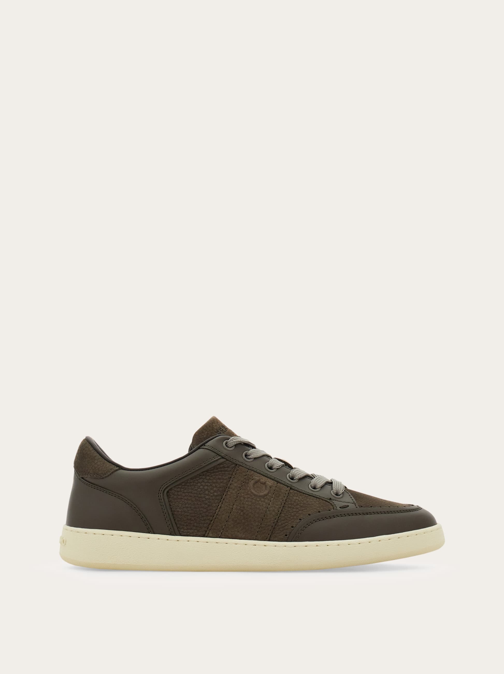 Ferragamo Men Low-top sneaker with signature Grey Size 7