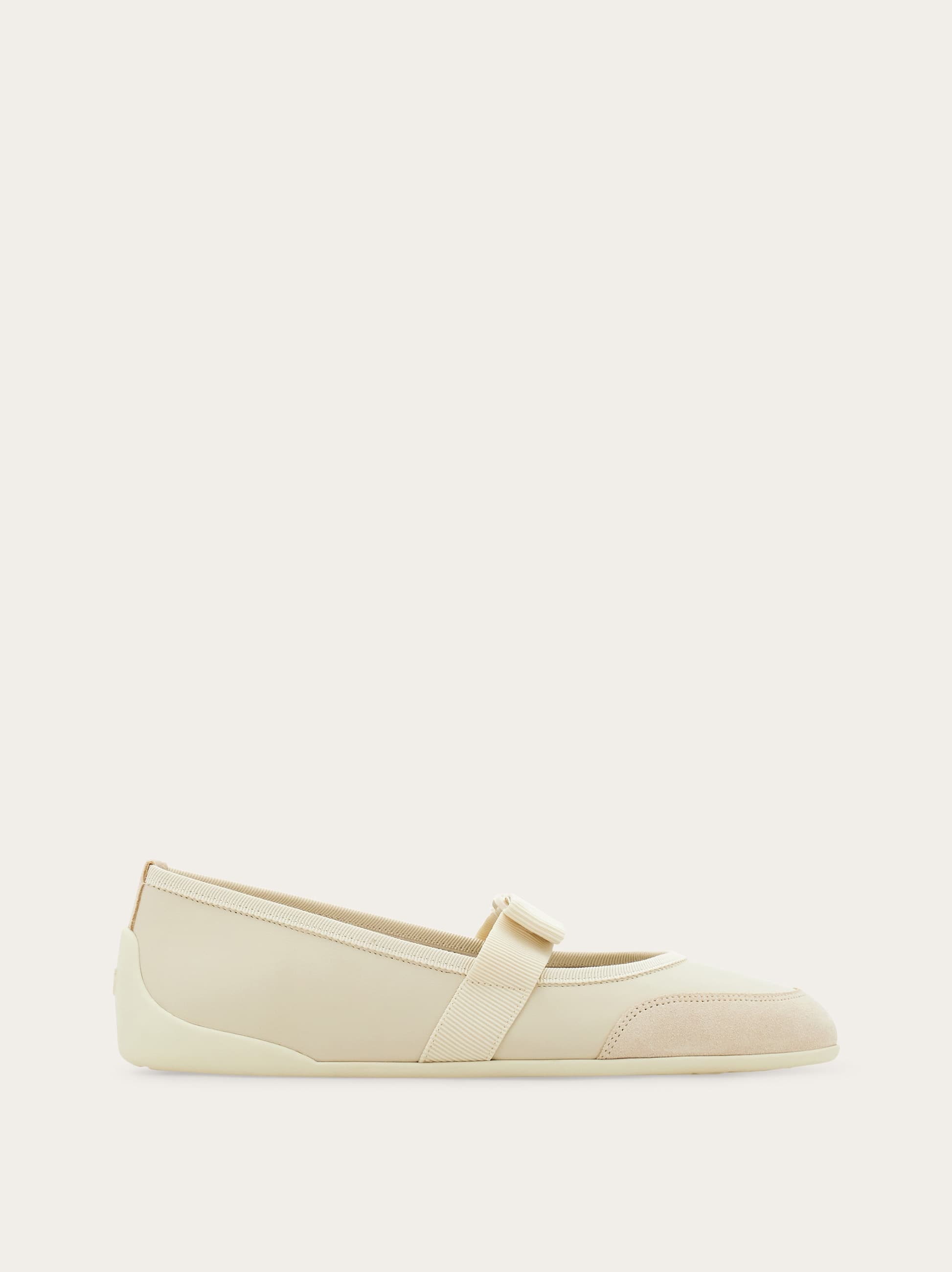 Ferragamo Donna Ballerina sportiva fiocco Vara Beige Taglia 36