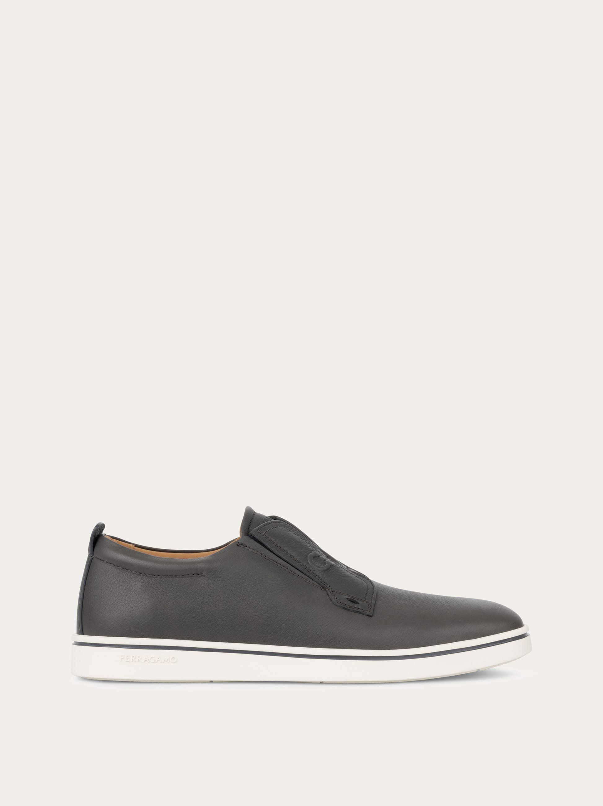 Ferragamo Derby Slip-on Gris Taille 40 In Gray