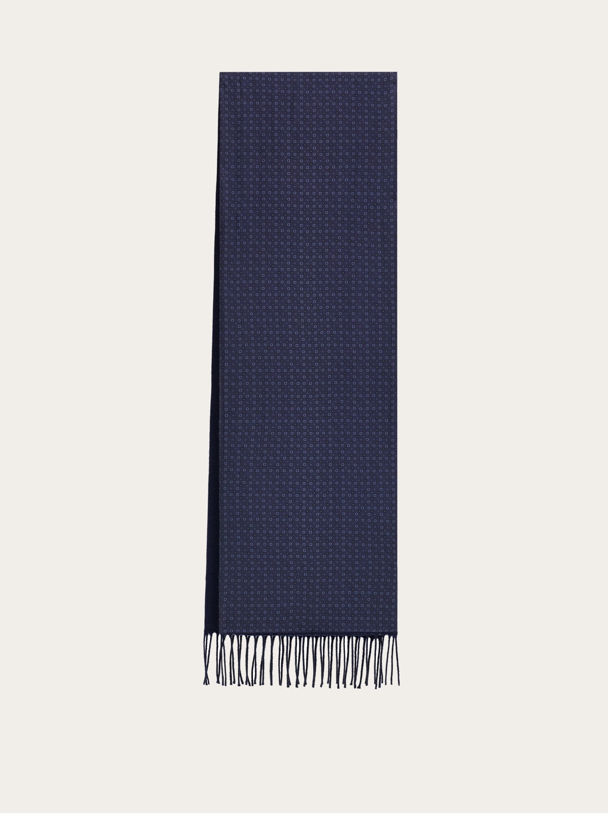 Ferragamo Men Double face scarf Blue
