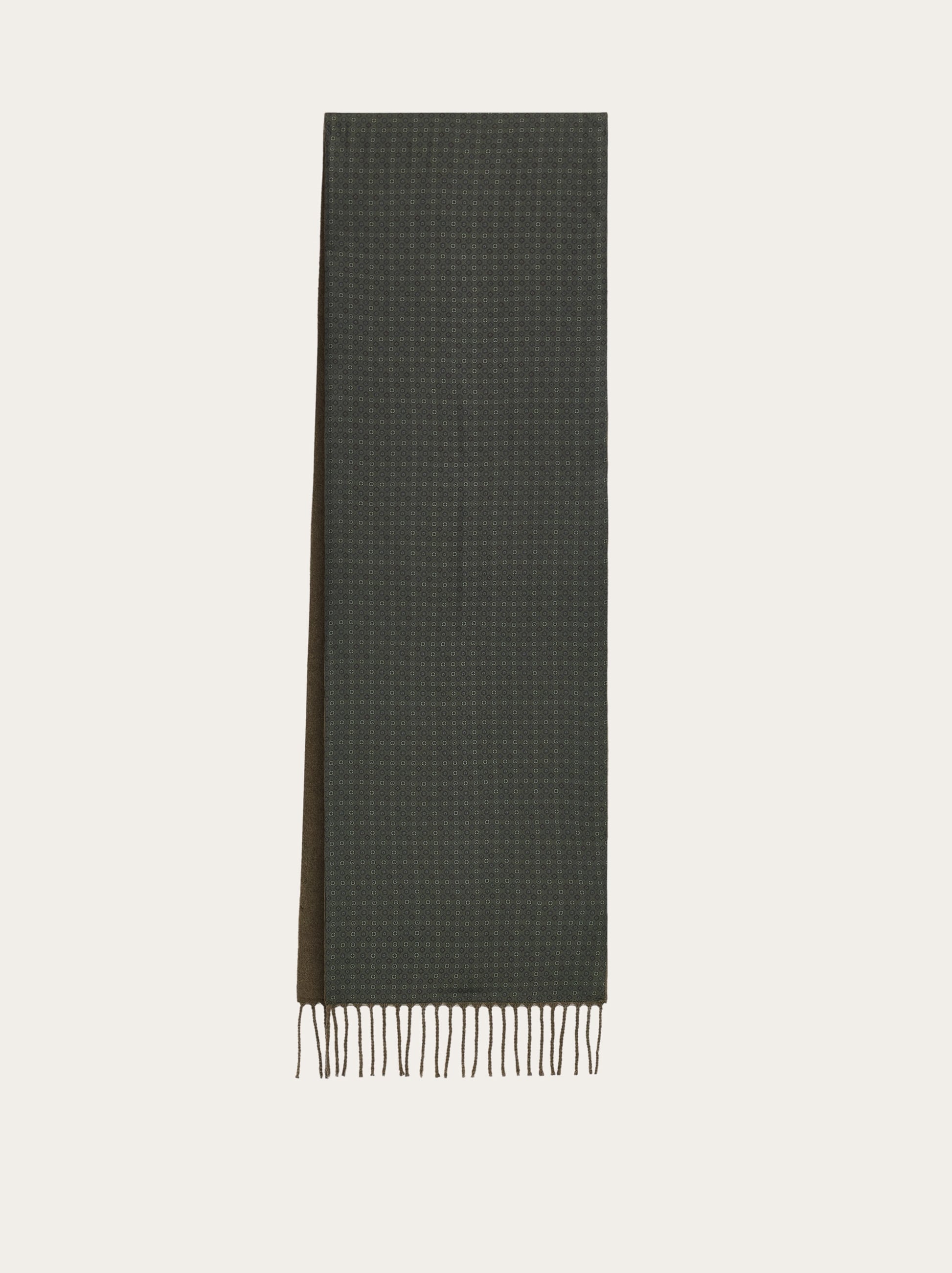 Ferragamo Men Double face scarf Green