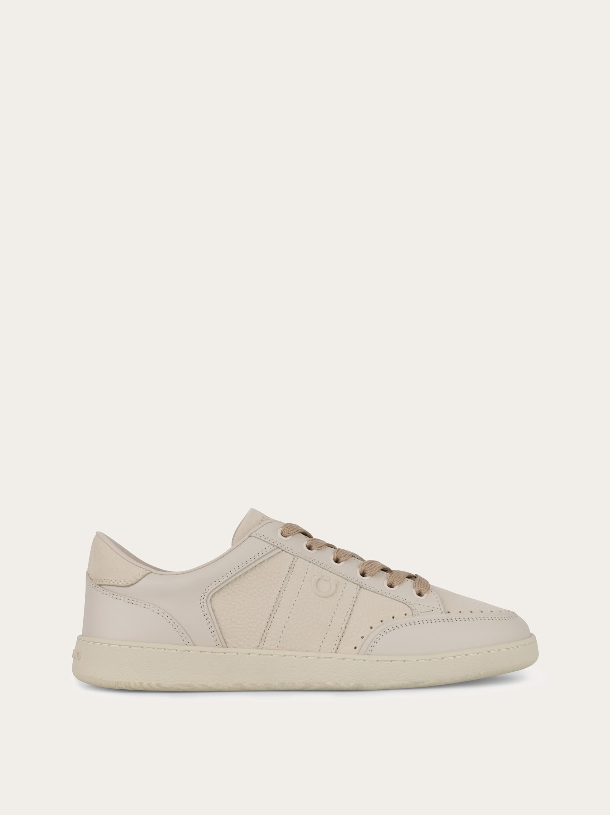 Ferragamo Men Low-top sneaker with signature White Size 7