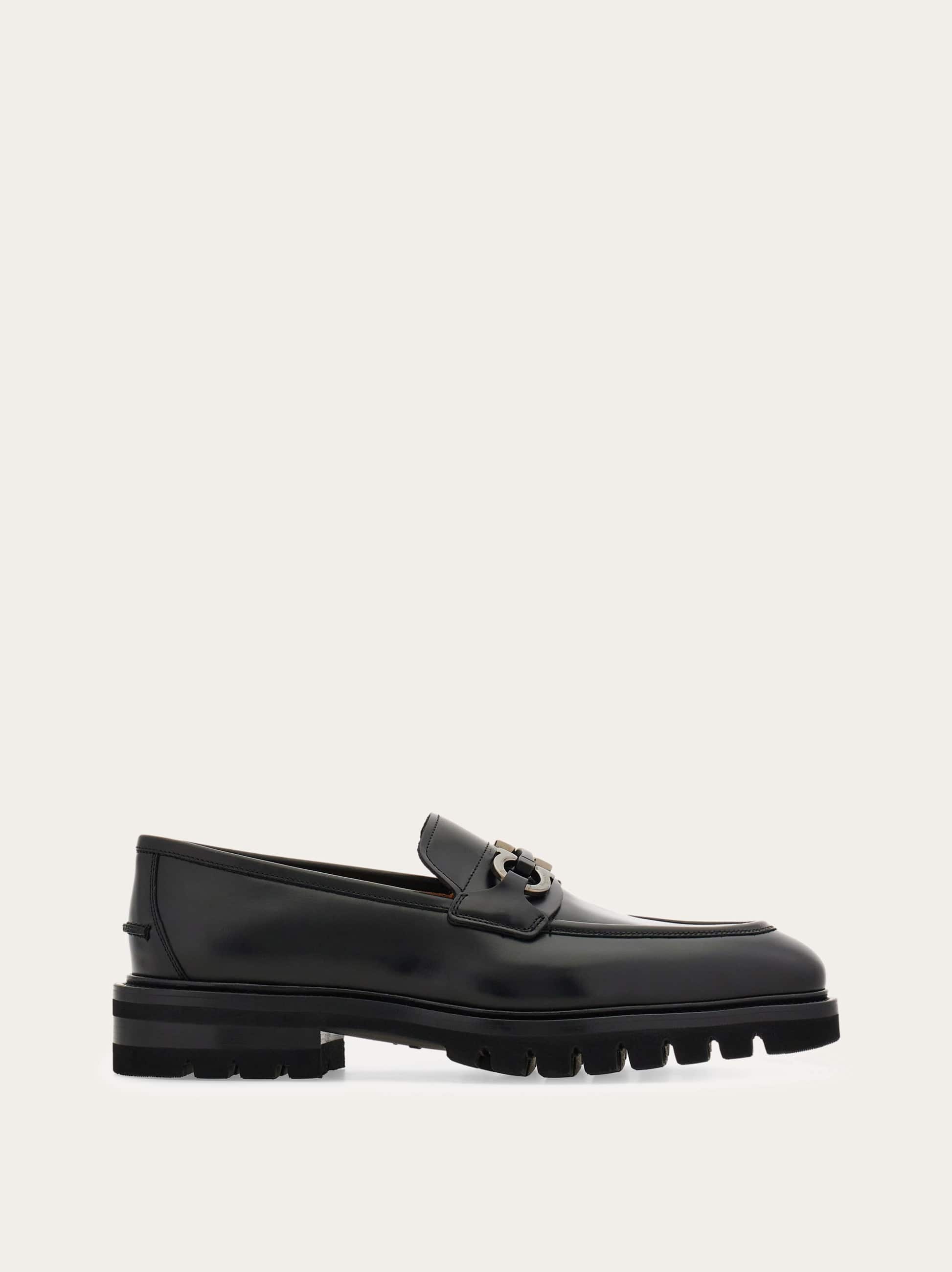 Ferragamo Men Gancini ornament loafer Black Size 7