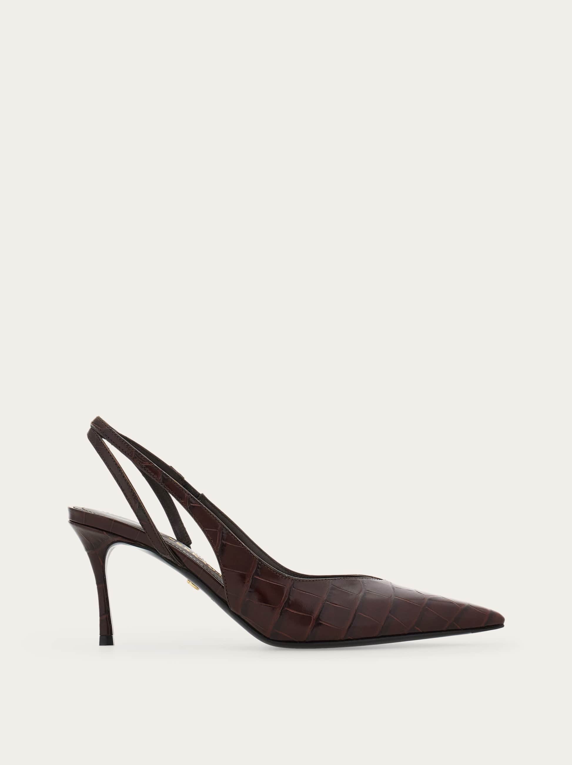 Ferragamo Women Mid heel slingback Brown Size 5