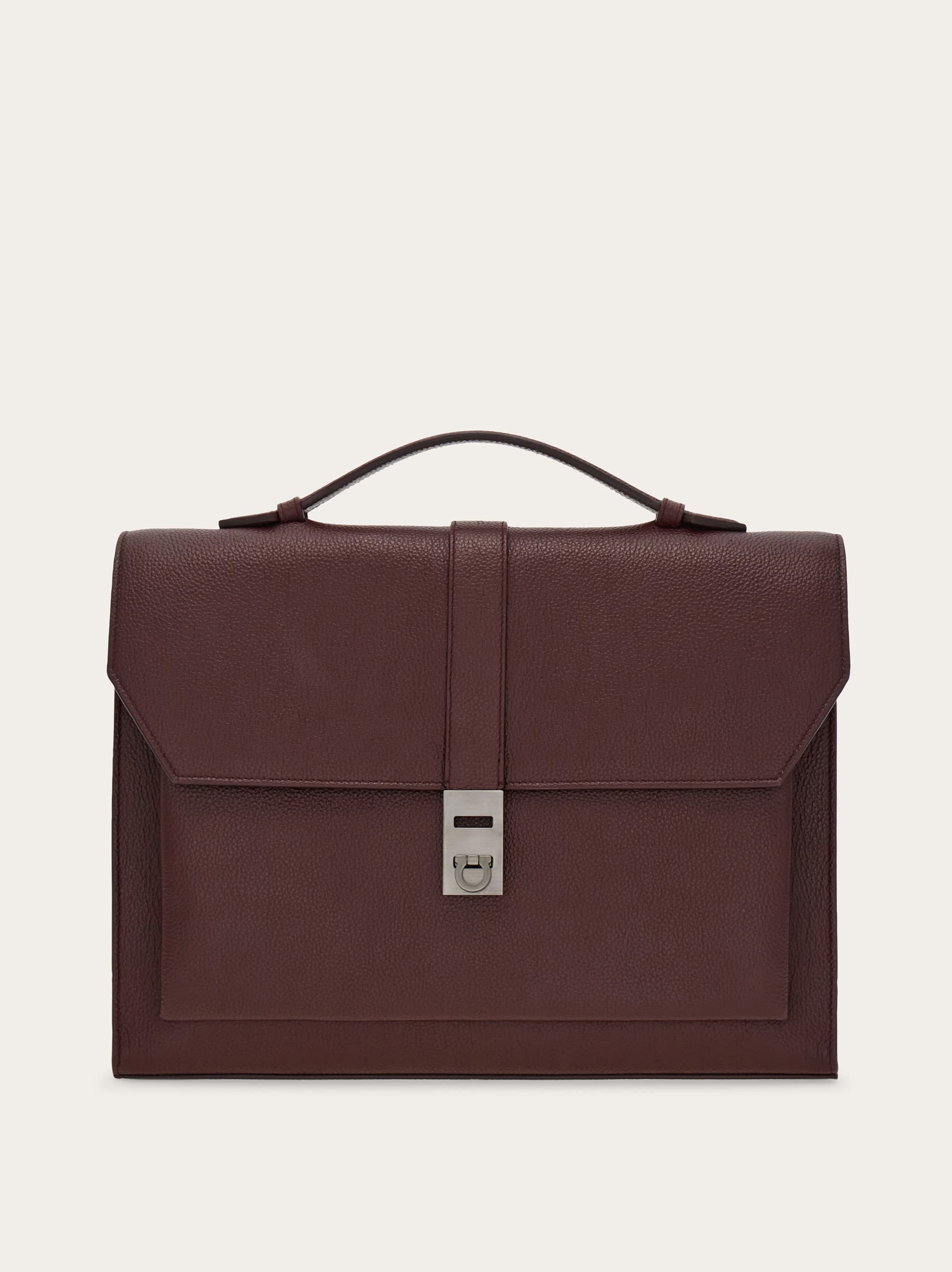 Ferragamo Men Hug buckle briefcase Red