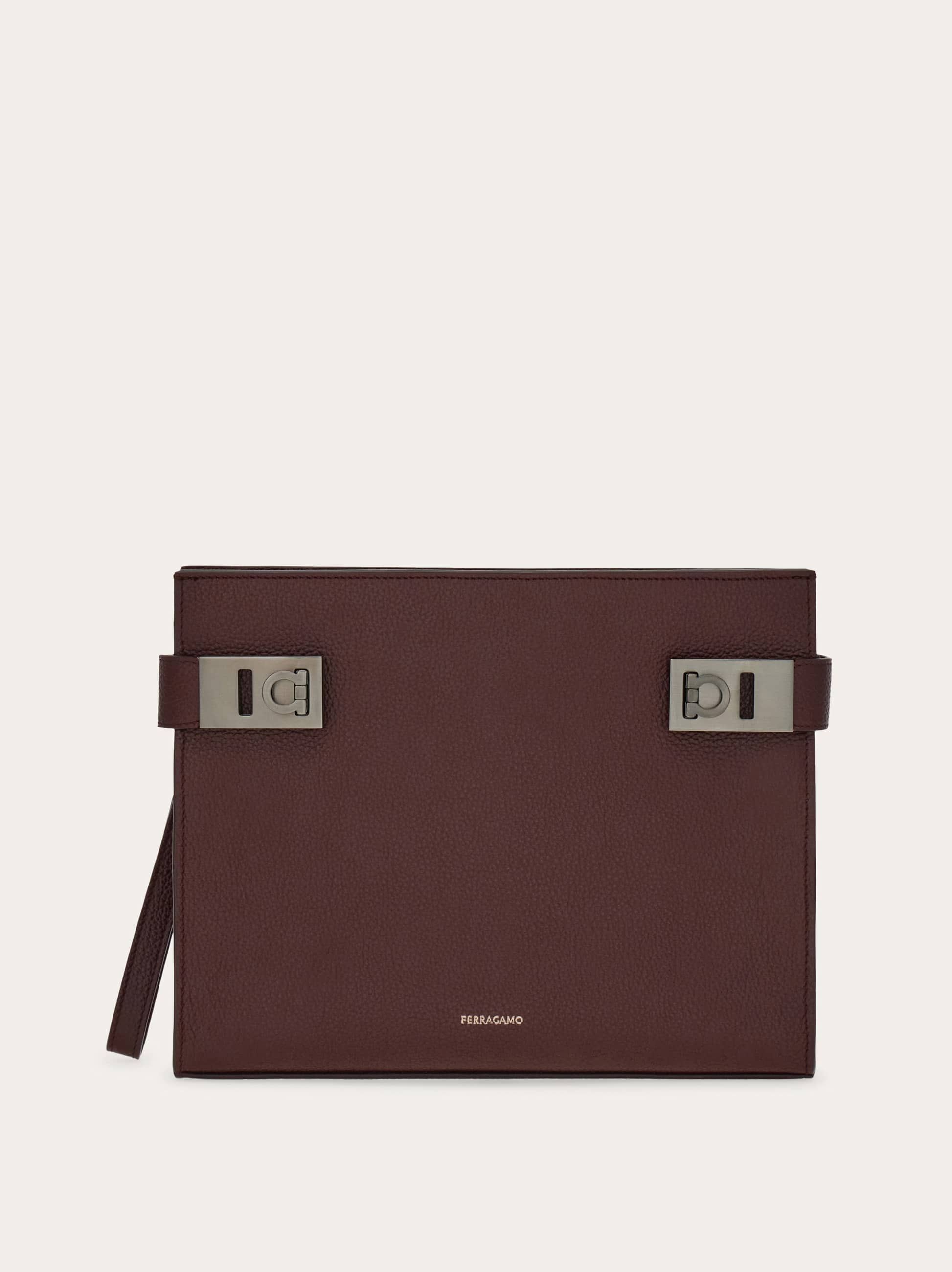Ferragamo Uomo Pouch fibbia Hug Rosso