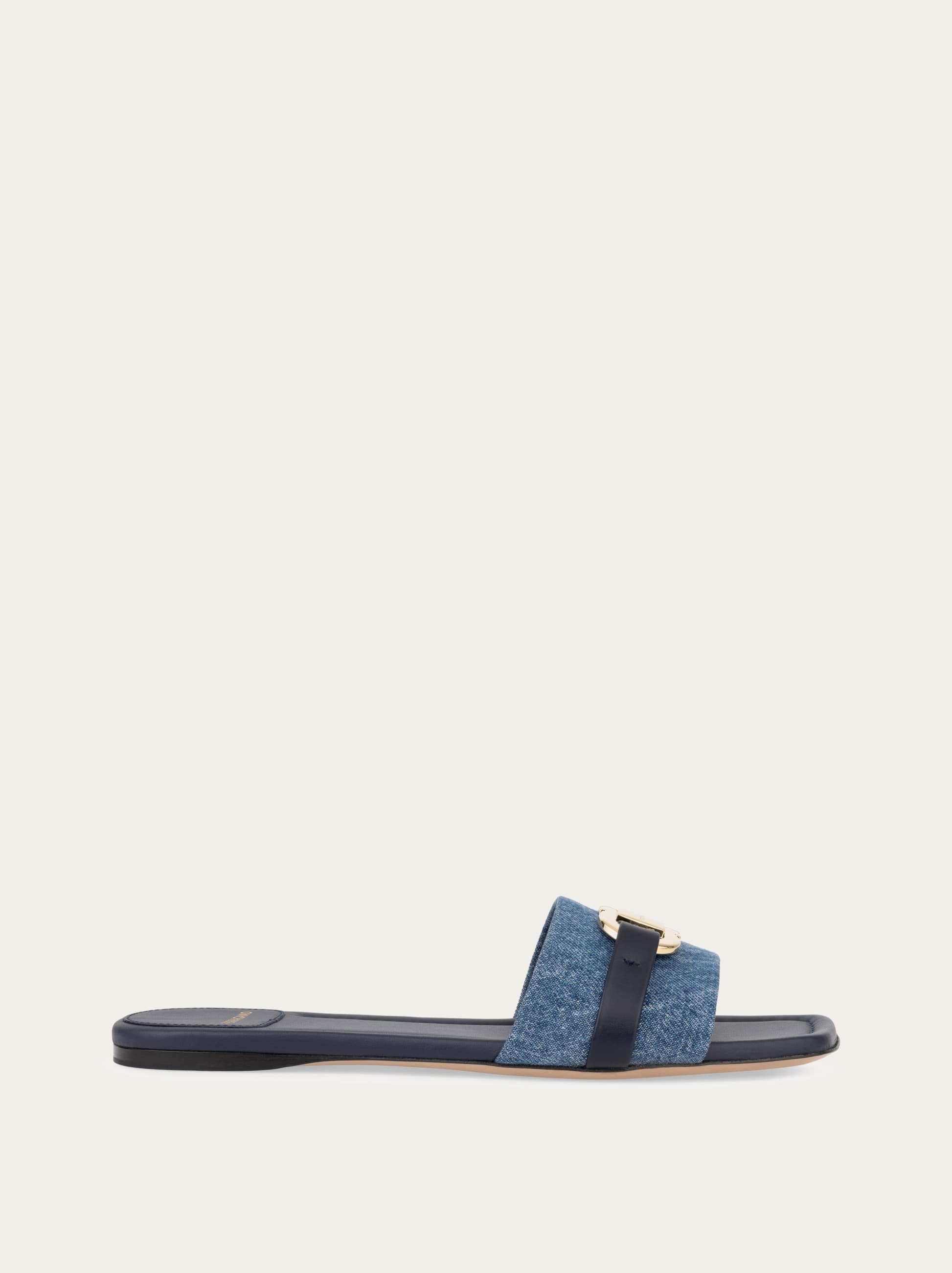 Ferragamo Gancini Ornament Slide In Blue