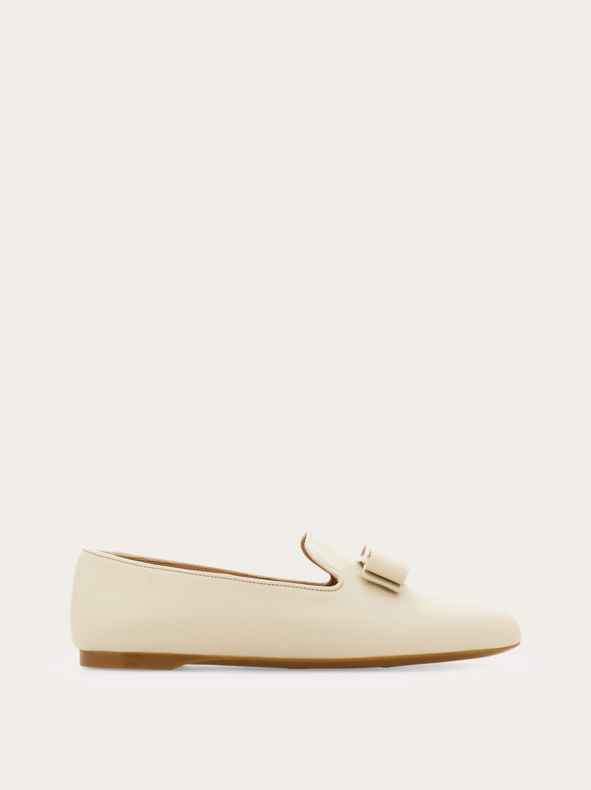 Ferragamo Women Vara bow loafer White Size 5