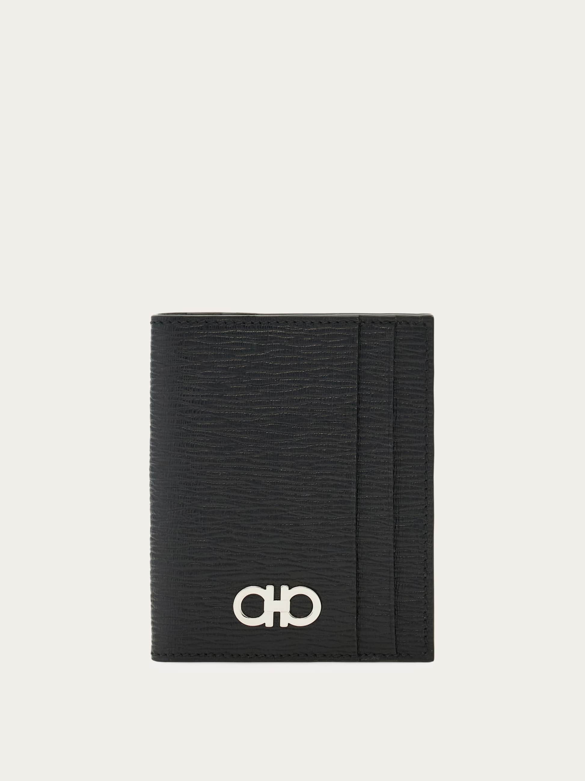 Ferragamo Men Gancini credit card holder Black