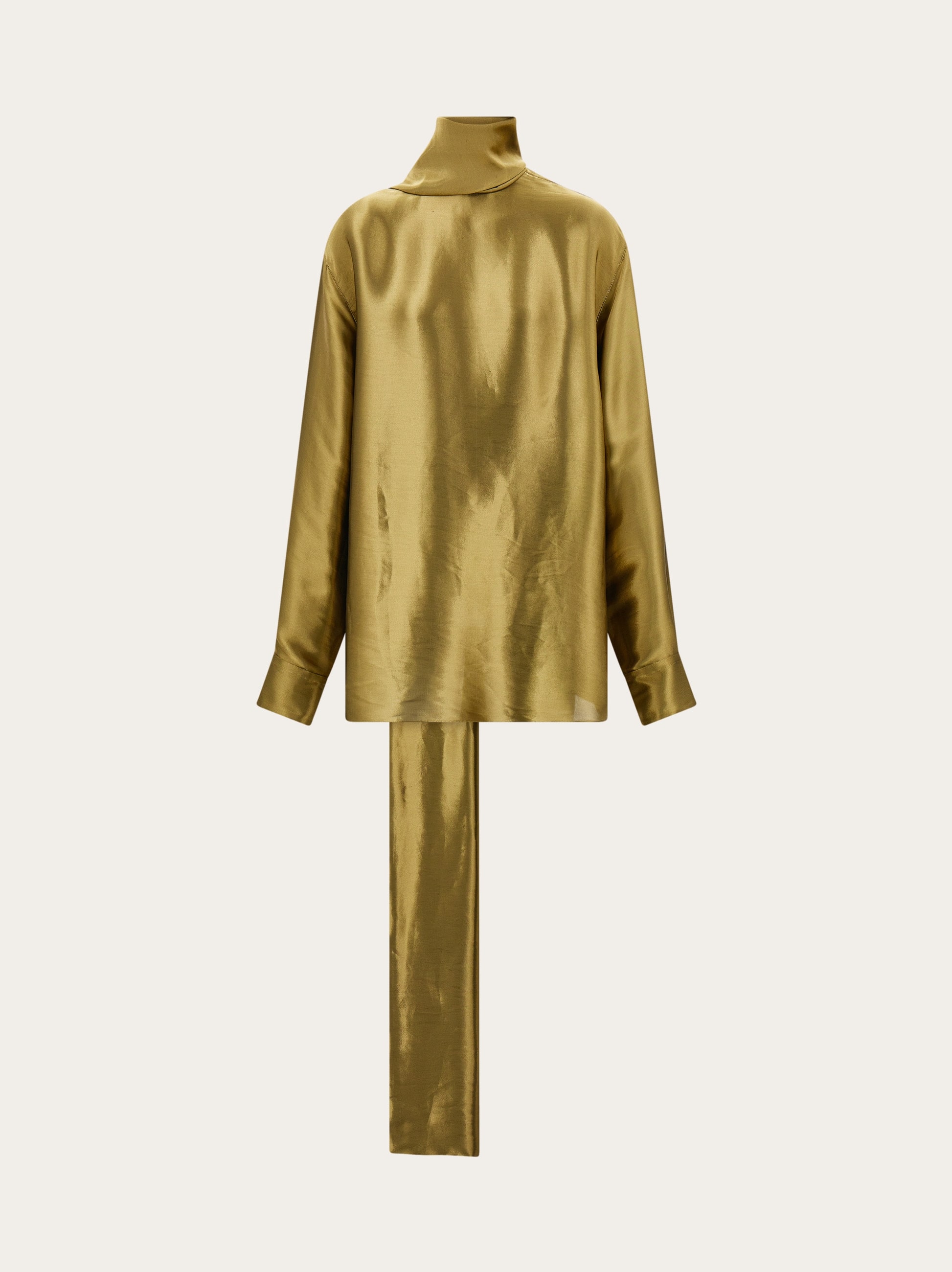 Ferragamo Women Liquid lamé blouse Gold