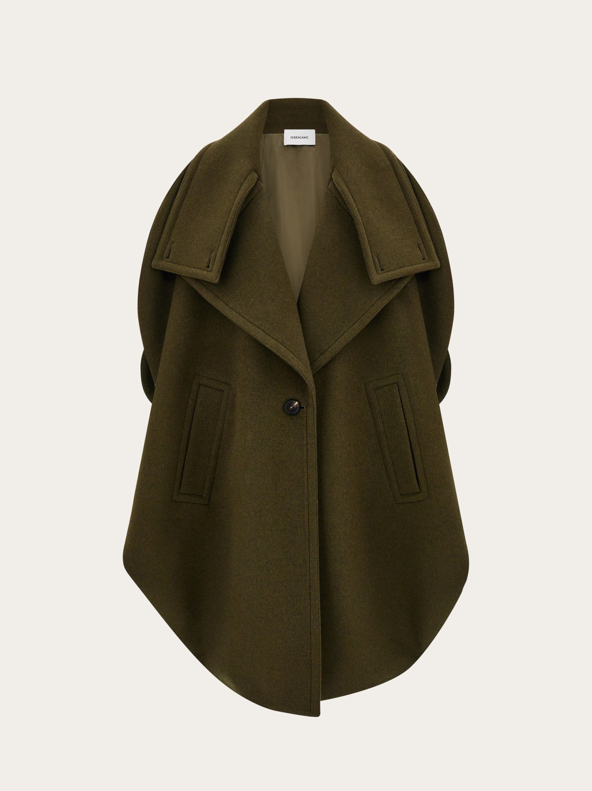 Ferragamo Women Single breasted peacoat Green