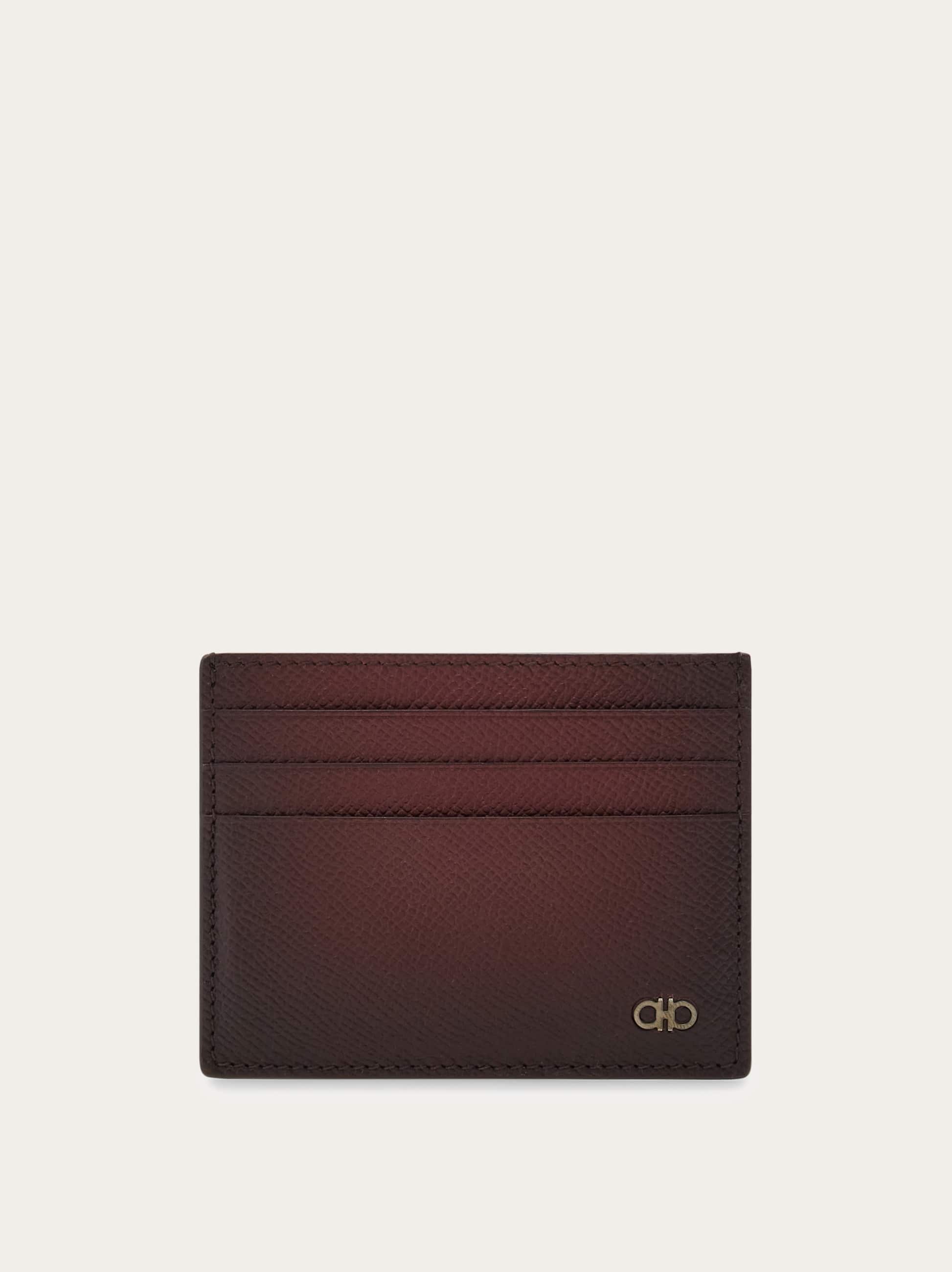Ferragamo Men Gancini credit card holder Red