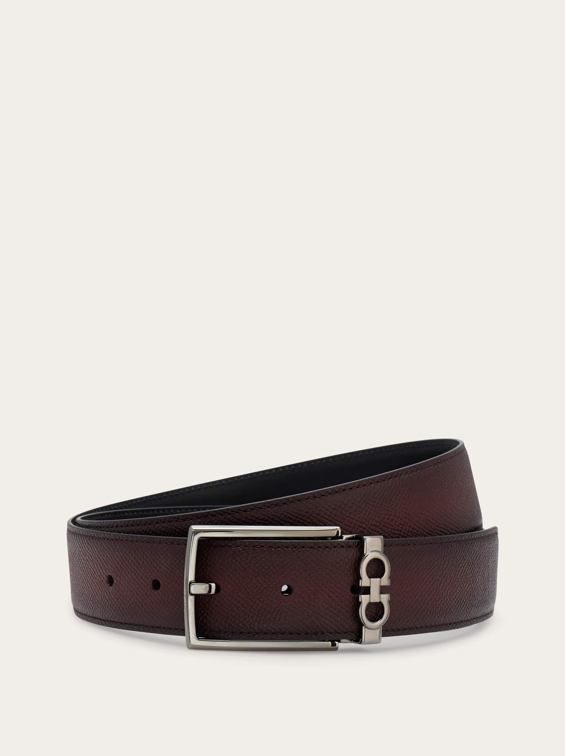 Ferragamo Donna Cintura reversibile e regolabile Gancini Rosso
