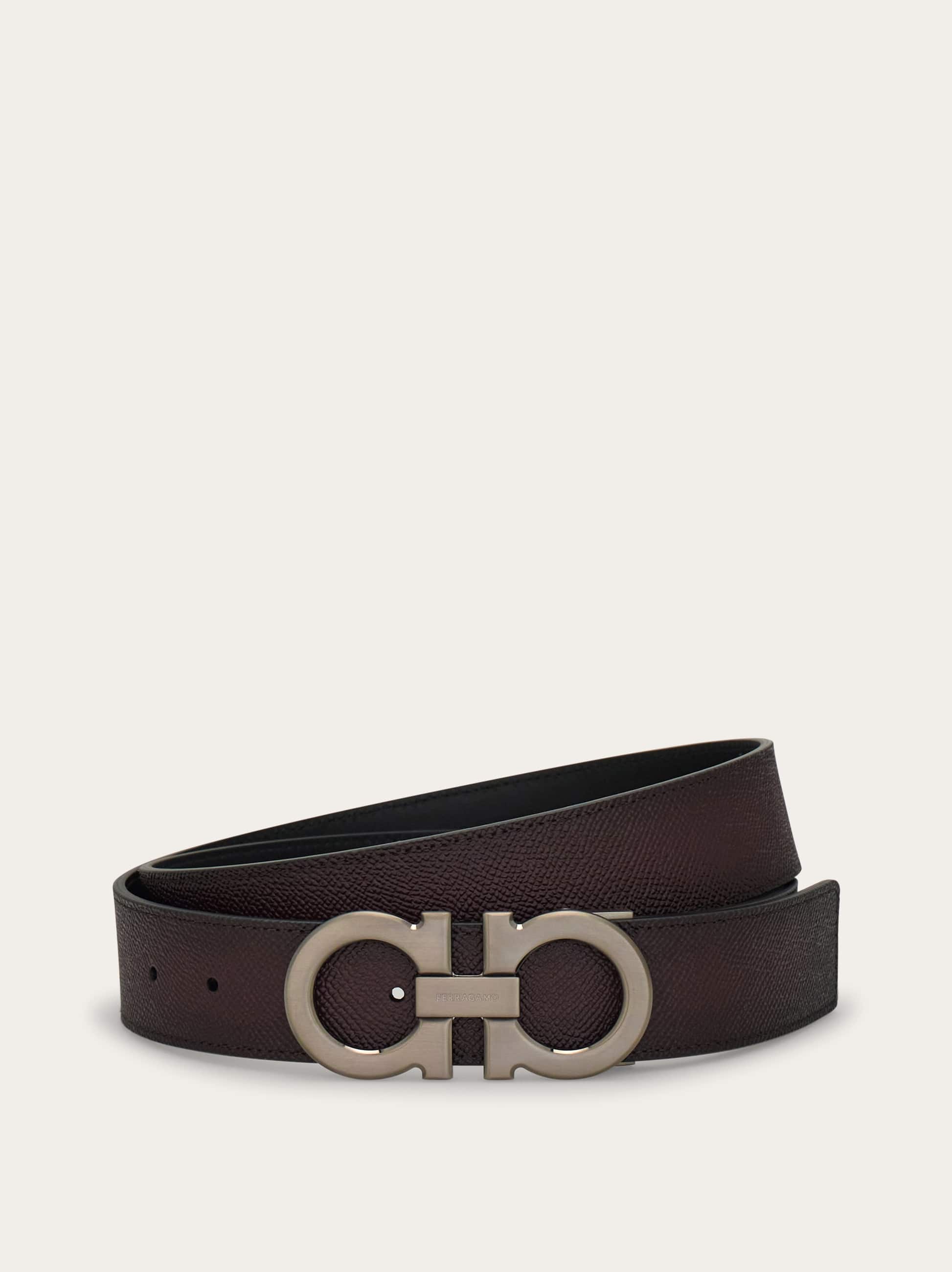Ferragamo Donna Cintura reversibile e regolabile Gancini Rosso