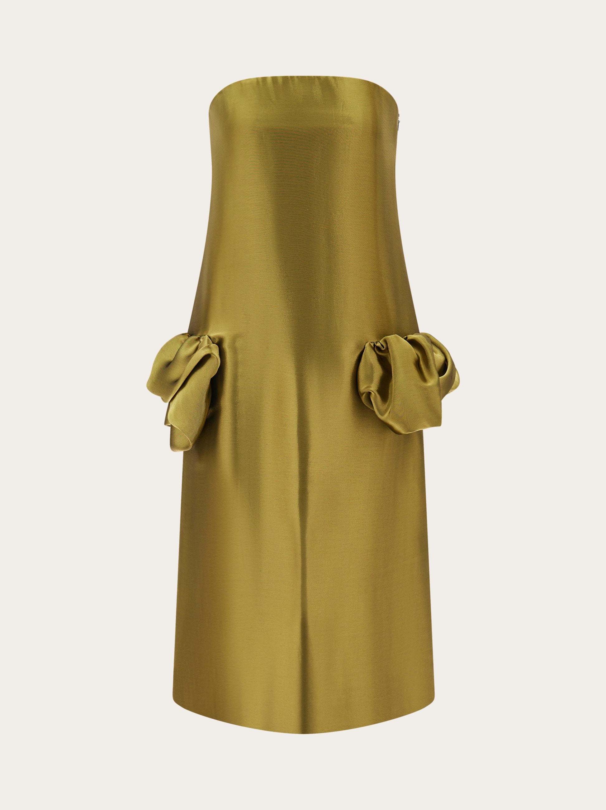 Ferragamo Women Liquid lamé dress Gold