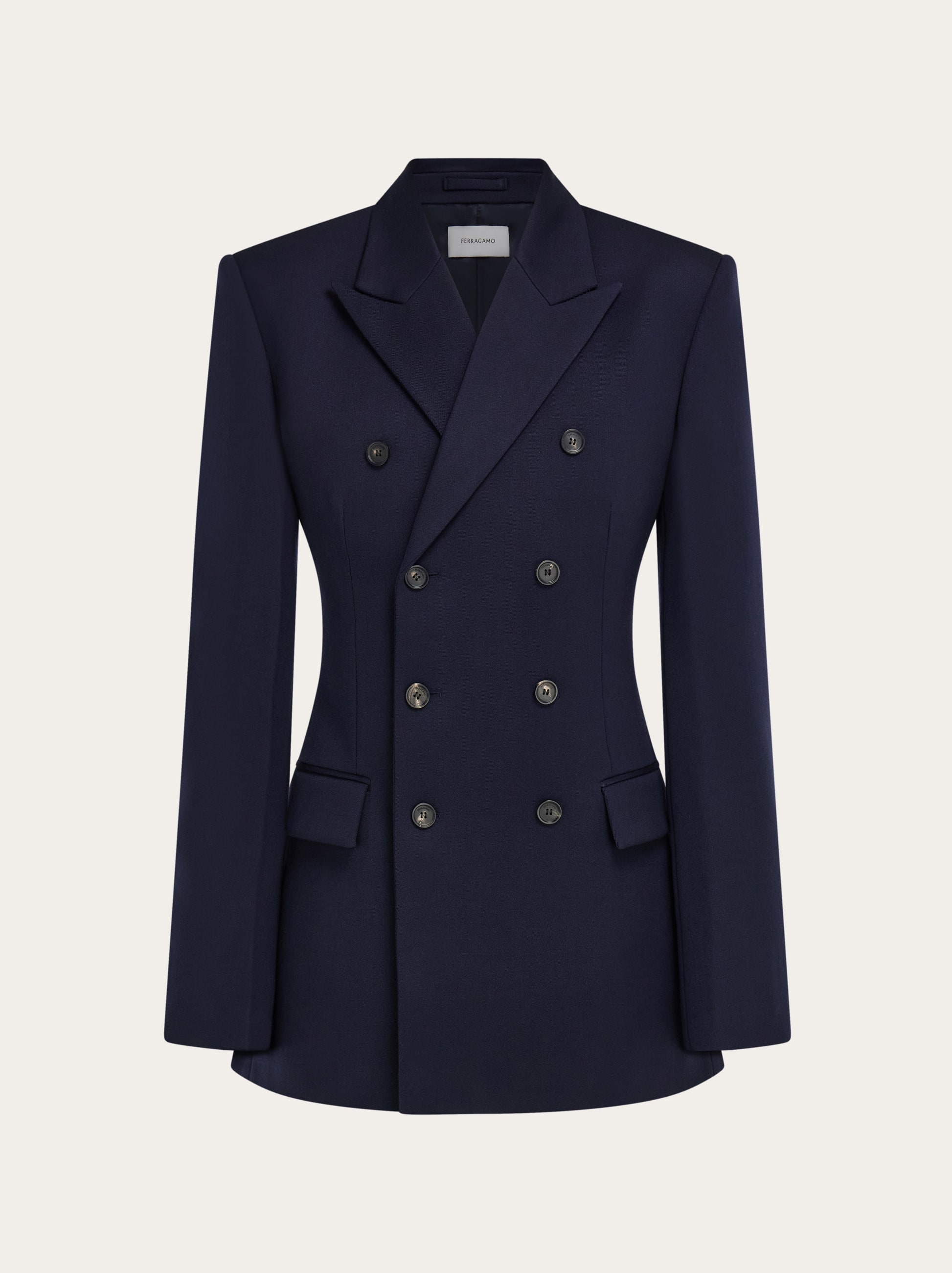 Ferragamo Men Double breasted blazer Blue