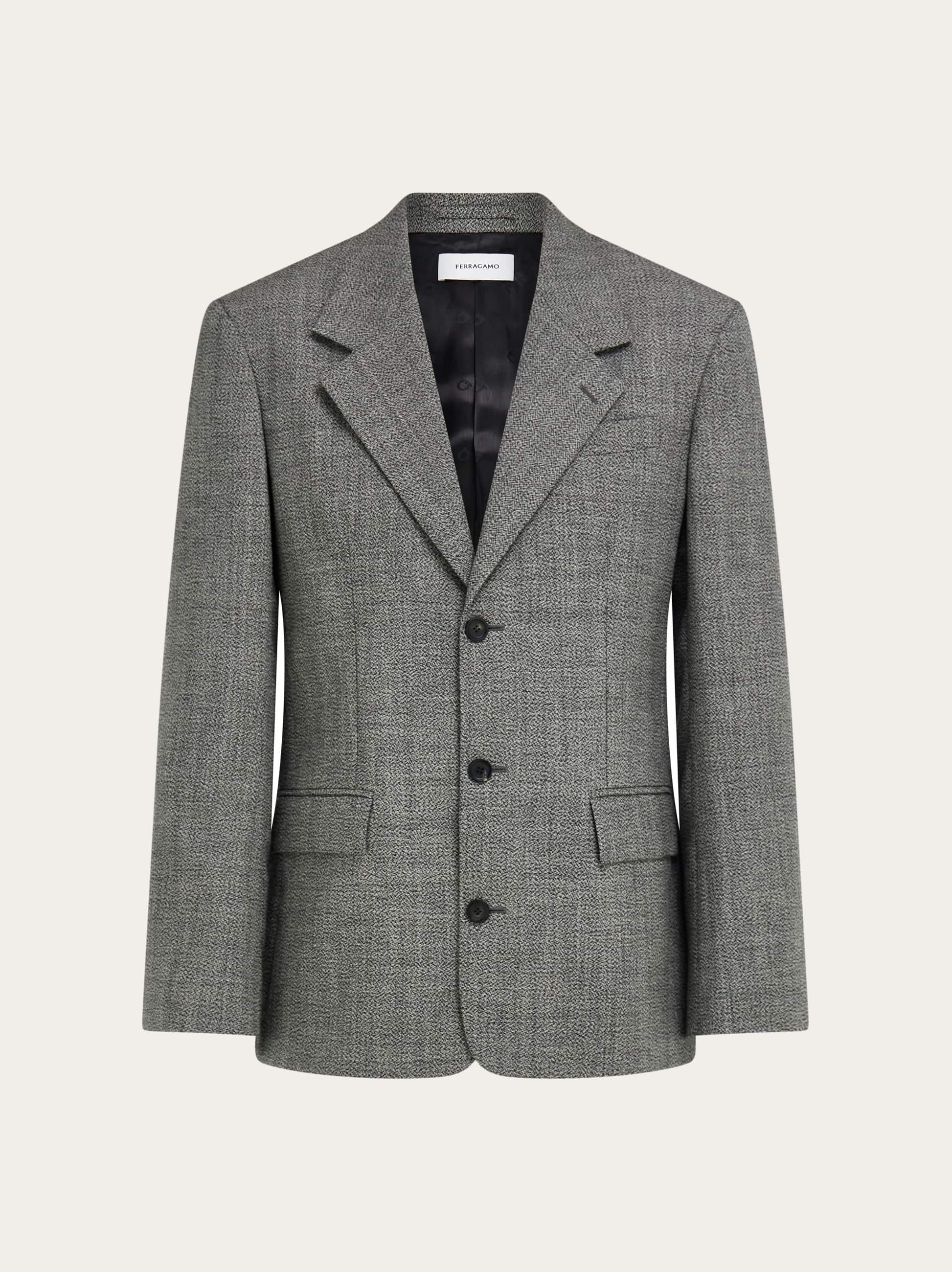 Ferragamo Men Single breasted blazer Grey