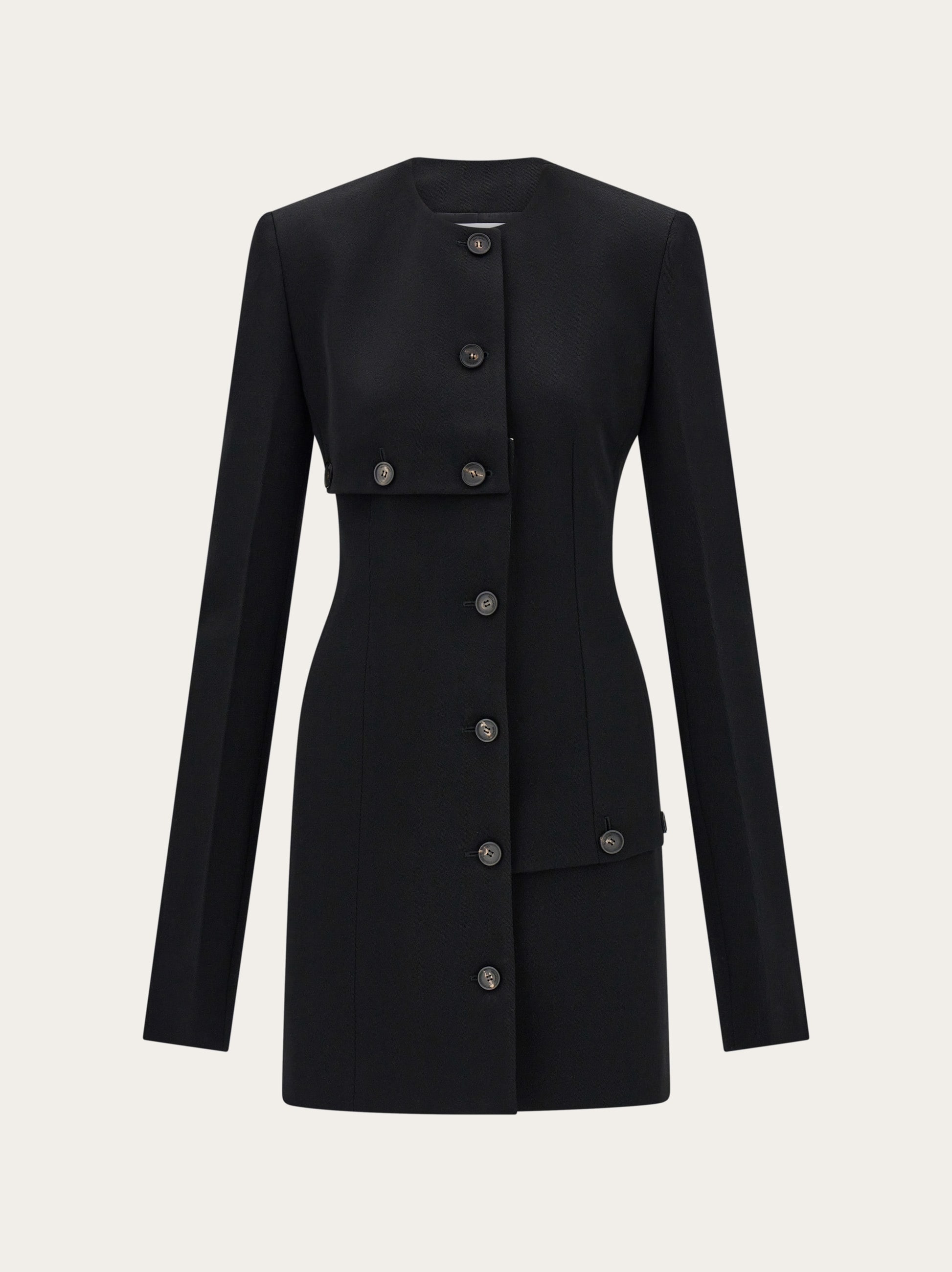 Ferragamo Women Wool jacket with button detail Black