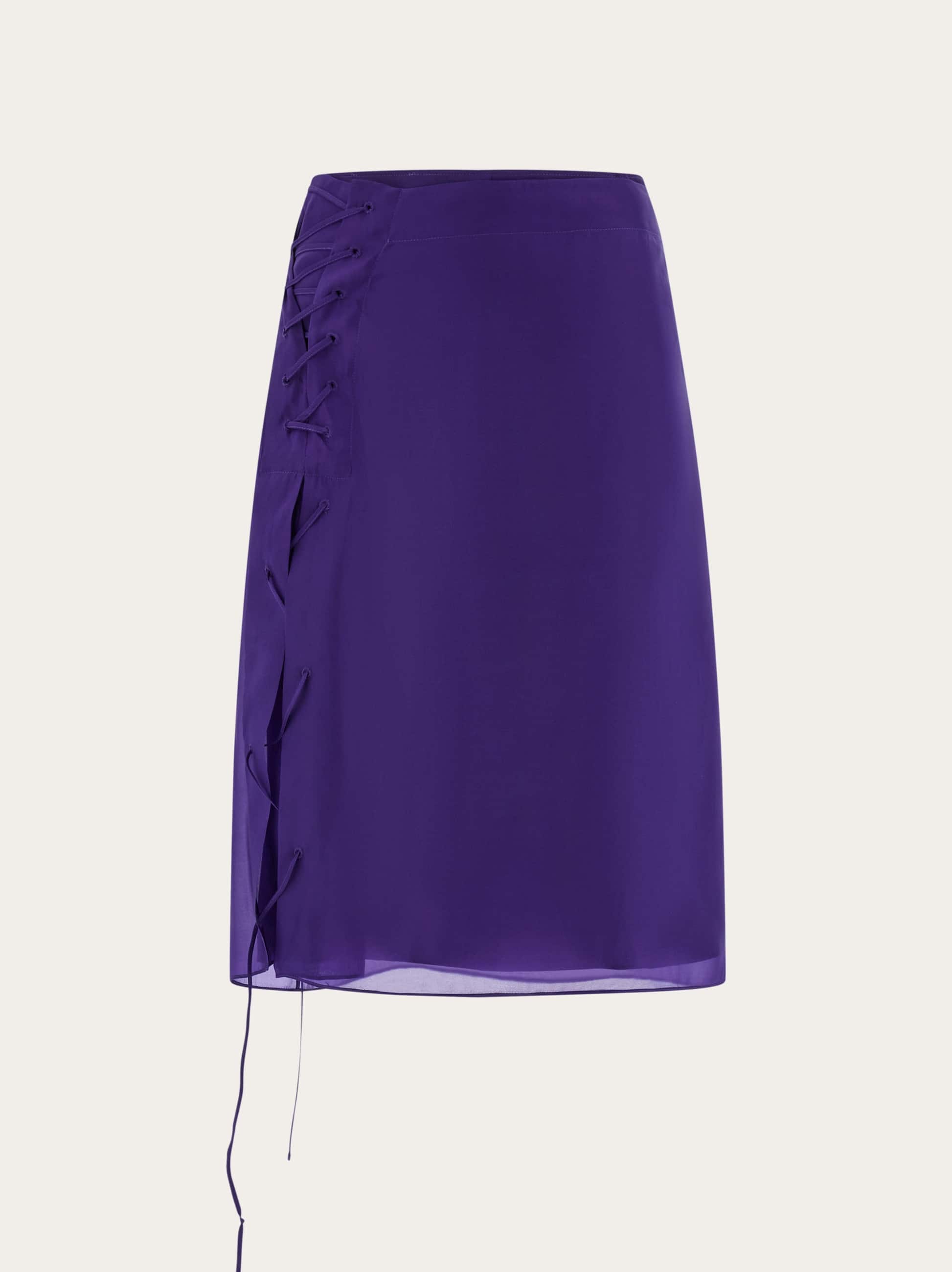 Ferragamo Women Organza skirt with string tie detail Violet