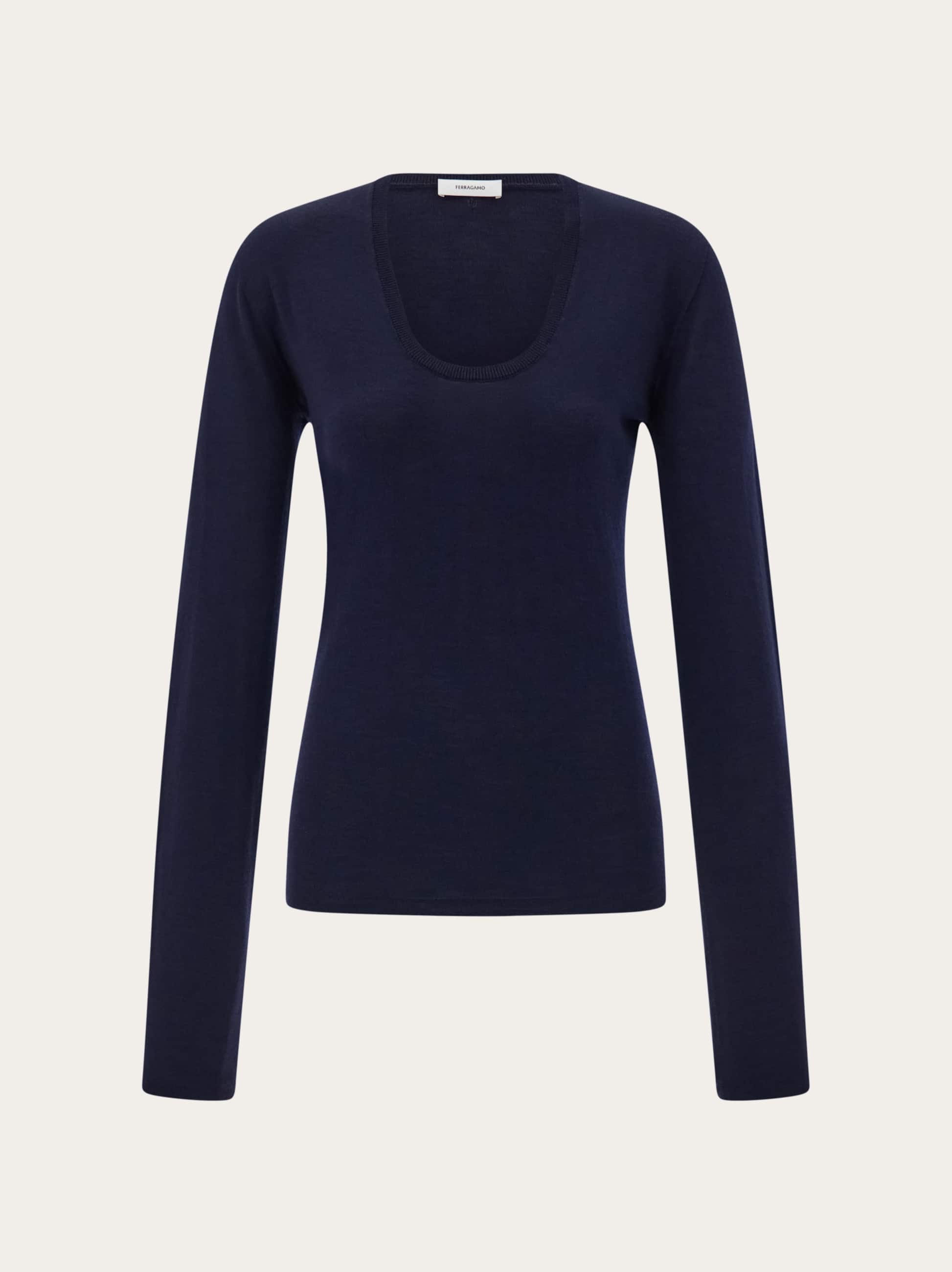Ferragamo Women Lightweight wool top Blue
