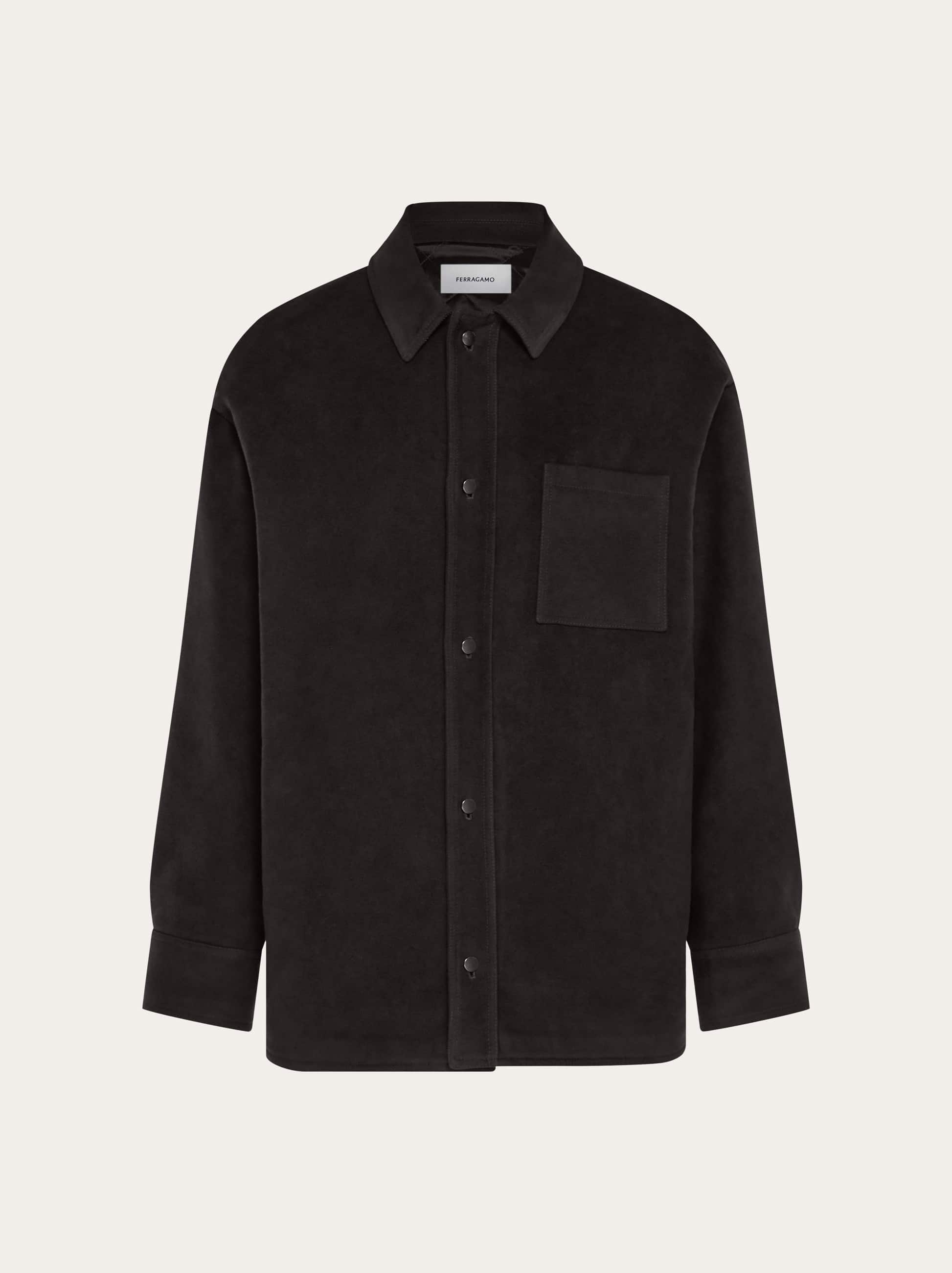 Ferragamo Men Moleskin overshirt Brown