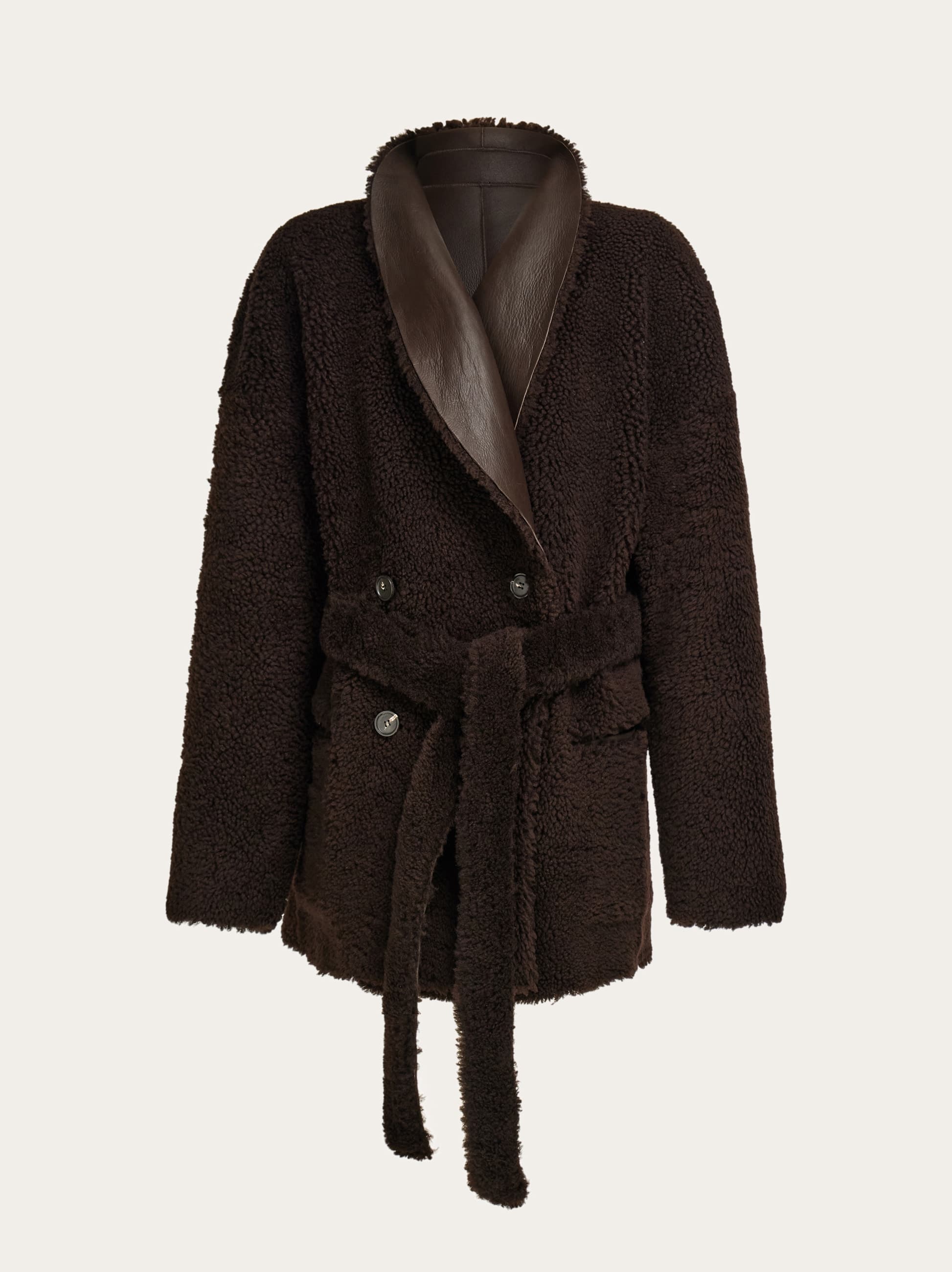 Ferragamo Women Reversible shearling jacket Beige