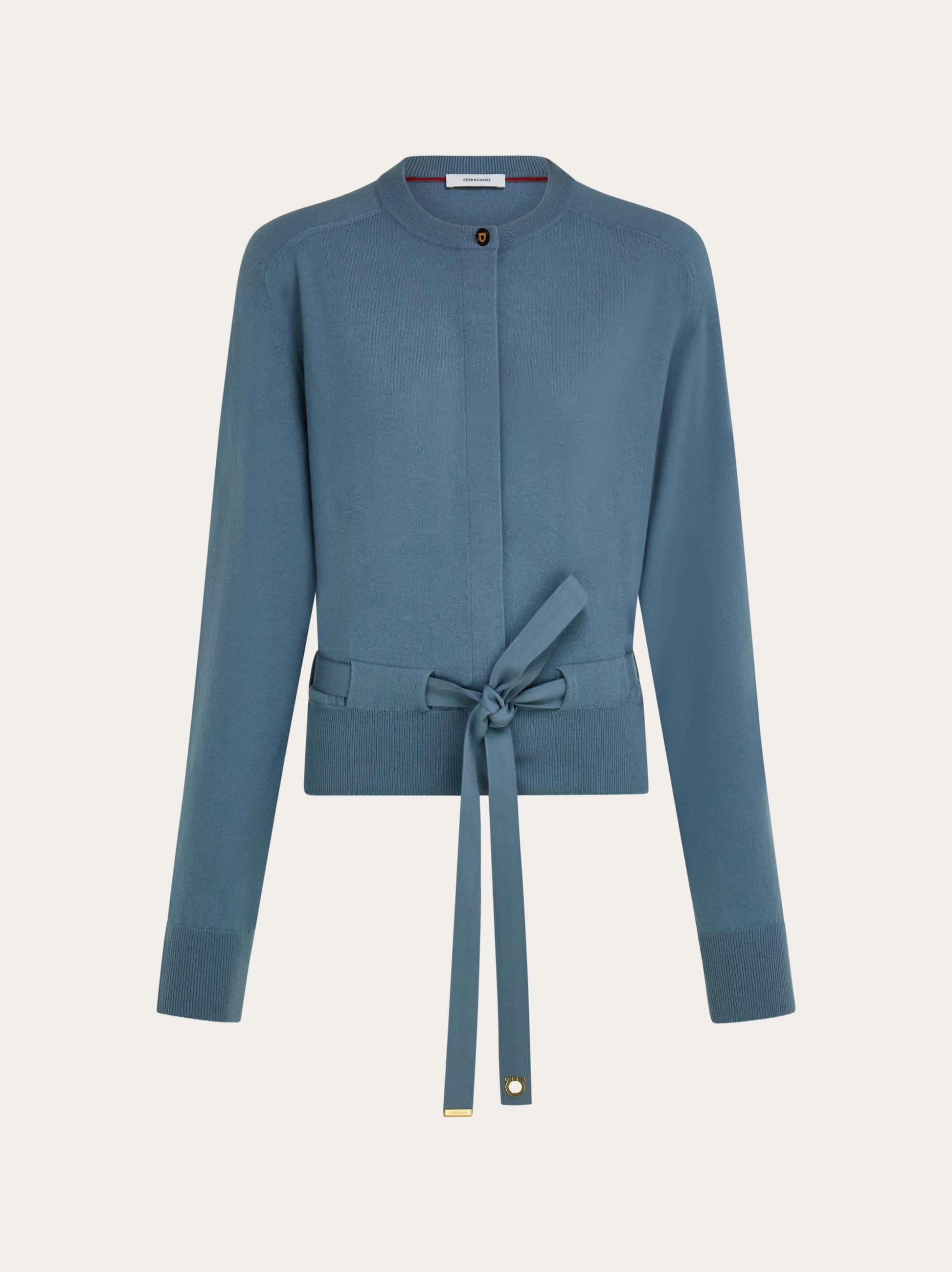 Ferragamo Donna Cardigan con nastro Verde