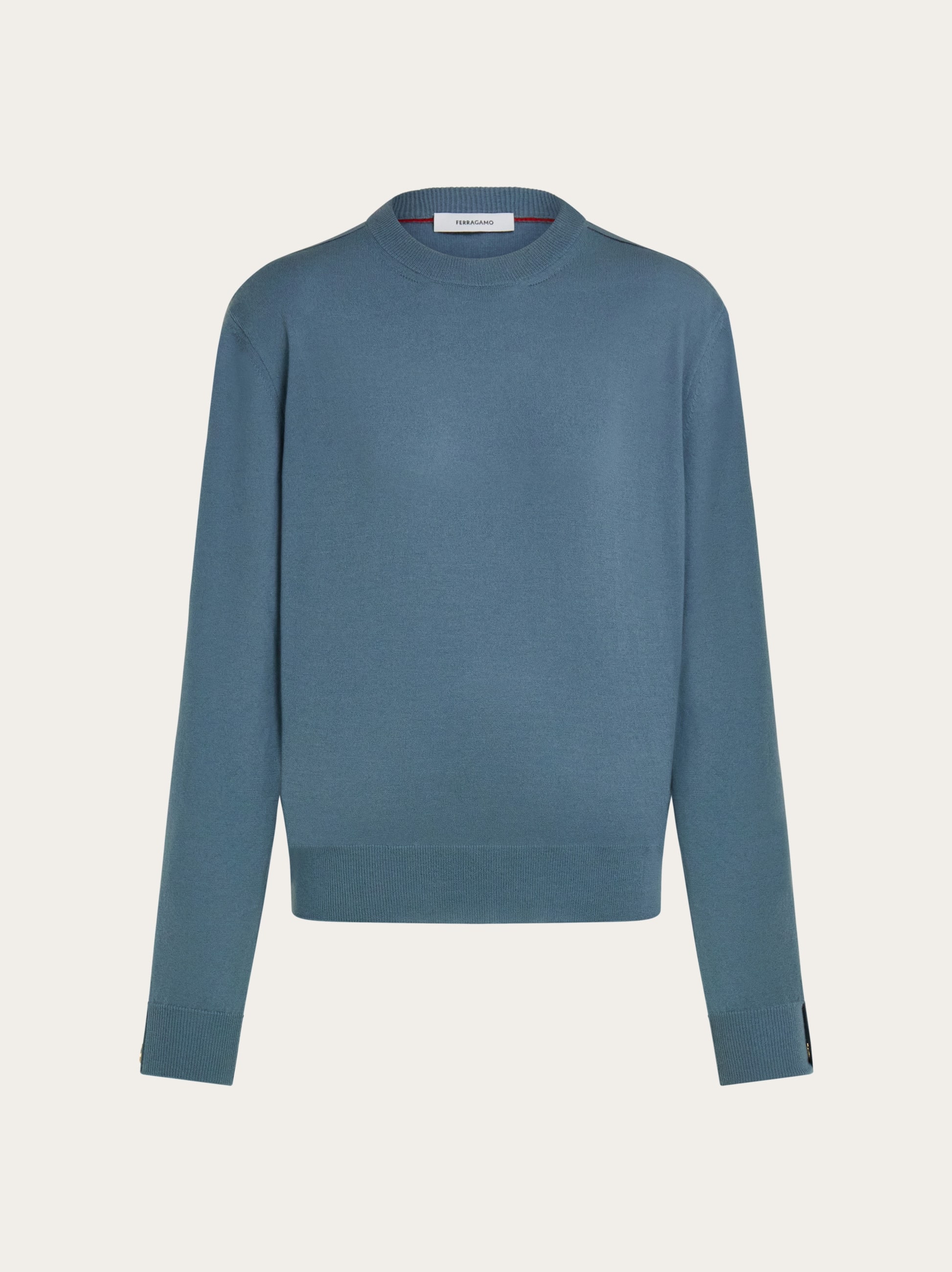 Ferragamo Donna Maglia a manica lunga con nastro Verde