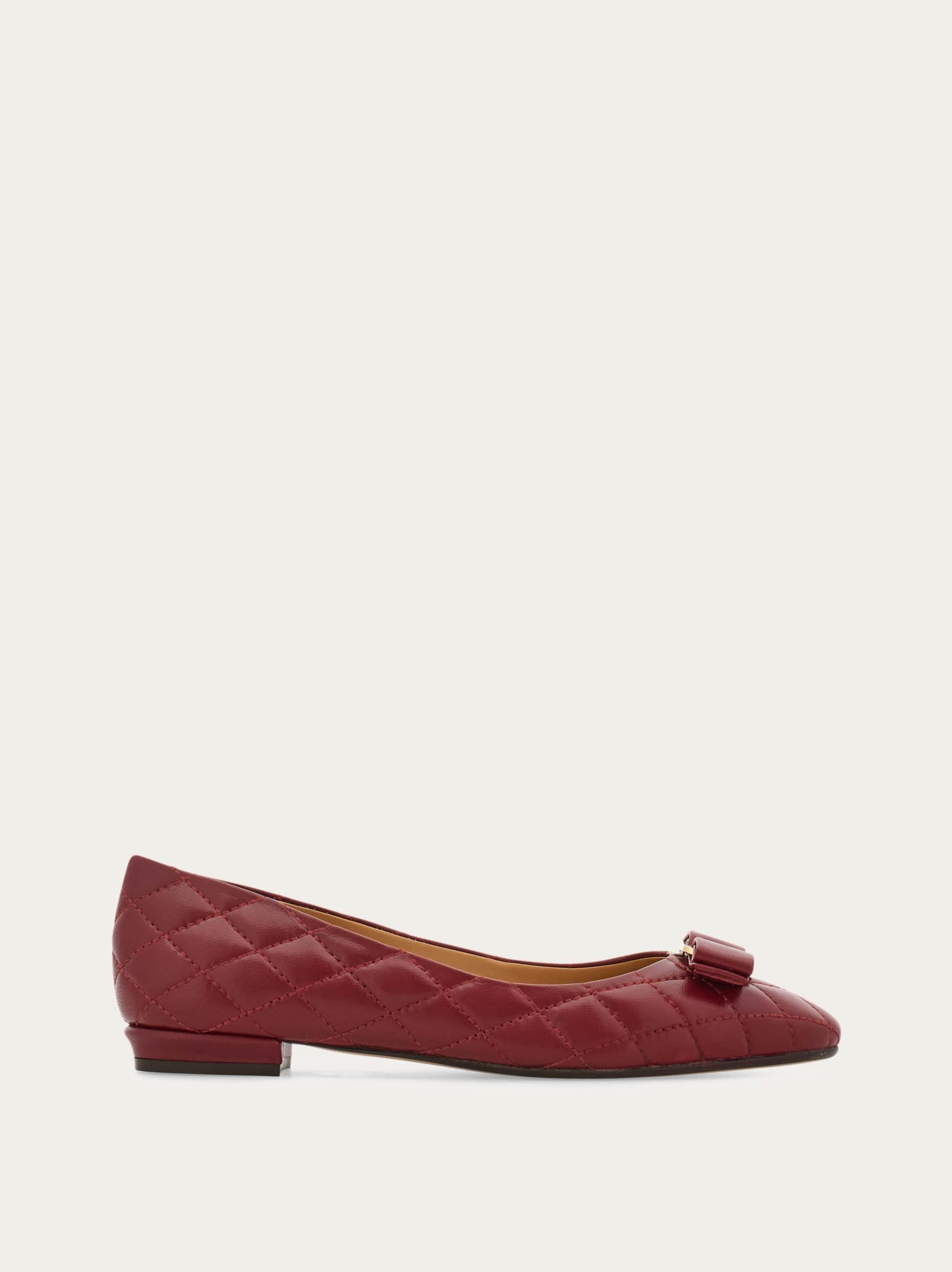 Ferragamo Donna Ballerina Varina trapuntata Rosso Taglia 35.5