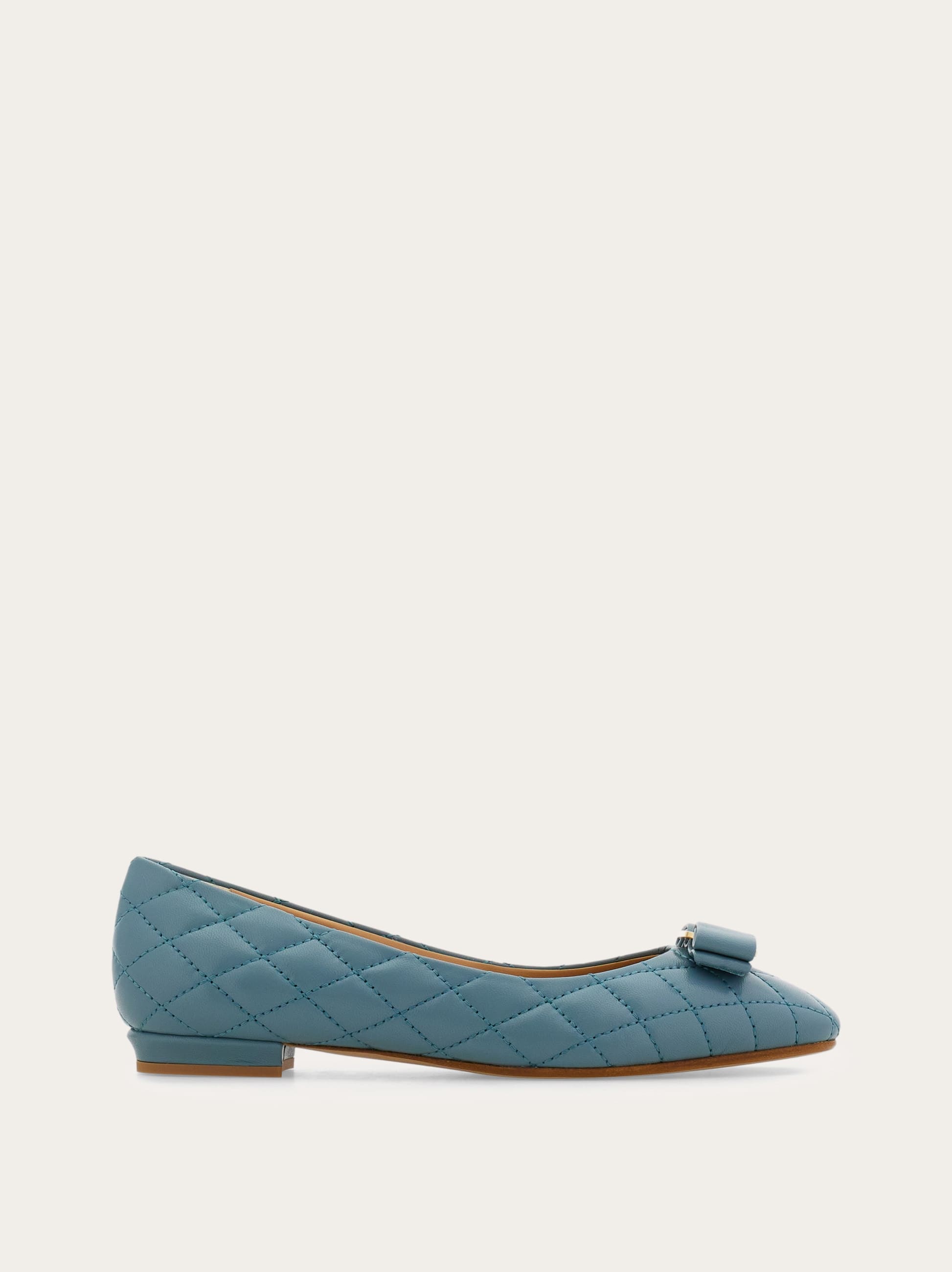 Ferragamo Women Quilted Varina ballet flat Green Size 5