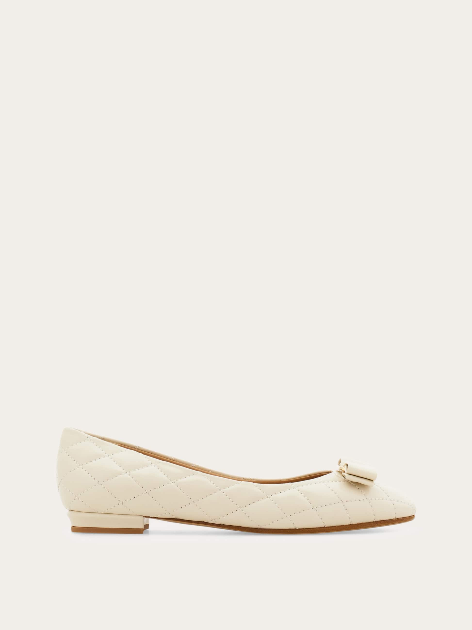 Ferragamo Women Quilted Varina ballet flat White Size 5