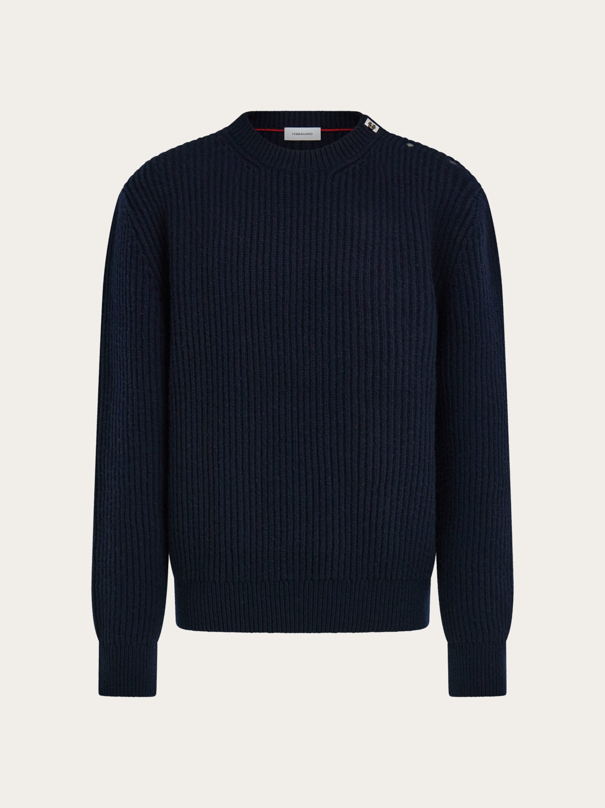 Ferragamo Uomo Maglia con fibbia Hug Blu