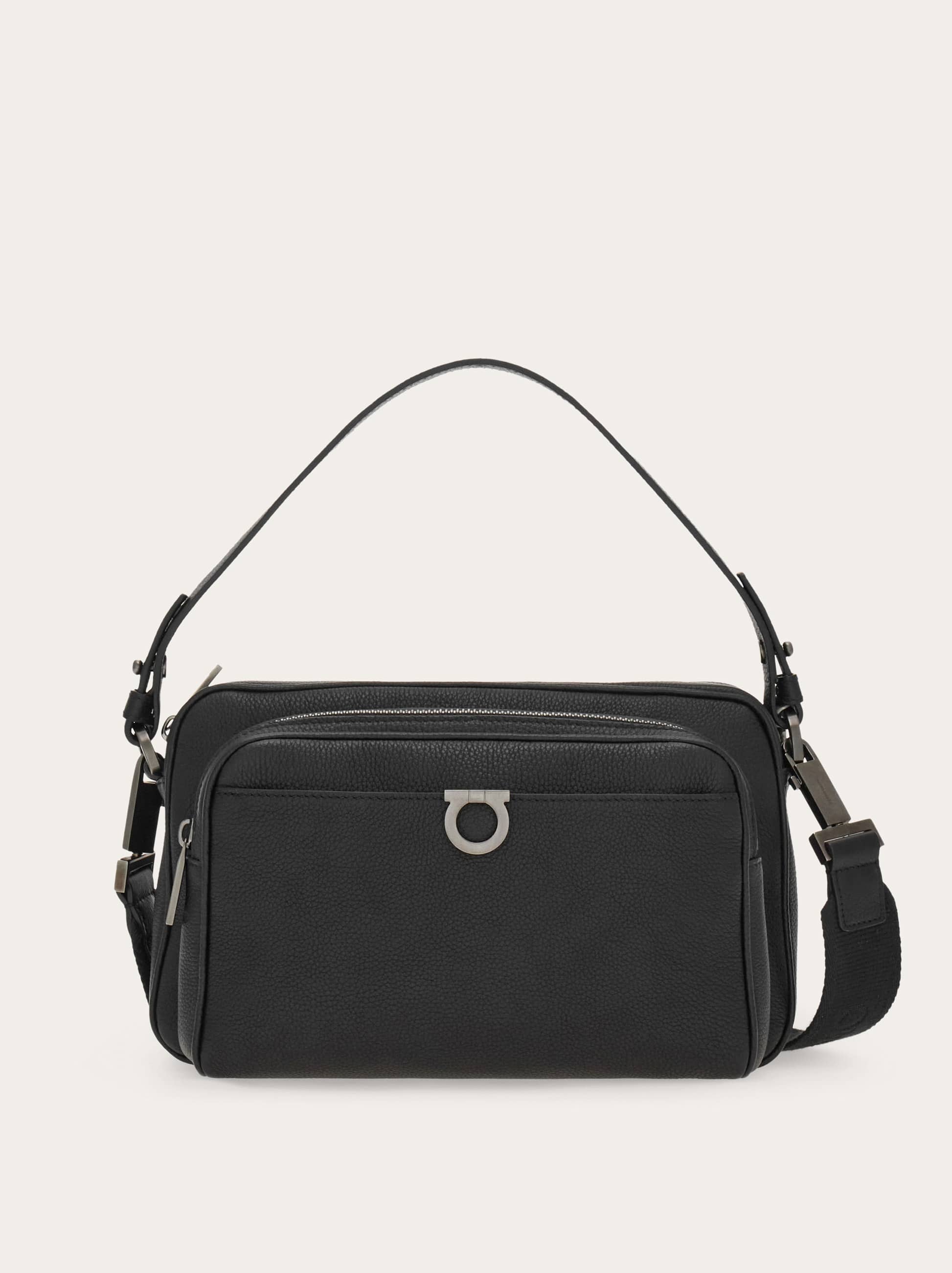 Ferragamo Men Gancini shoulder bag Black
