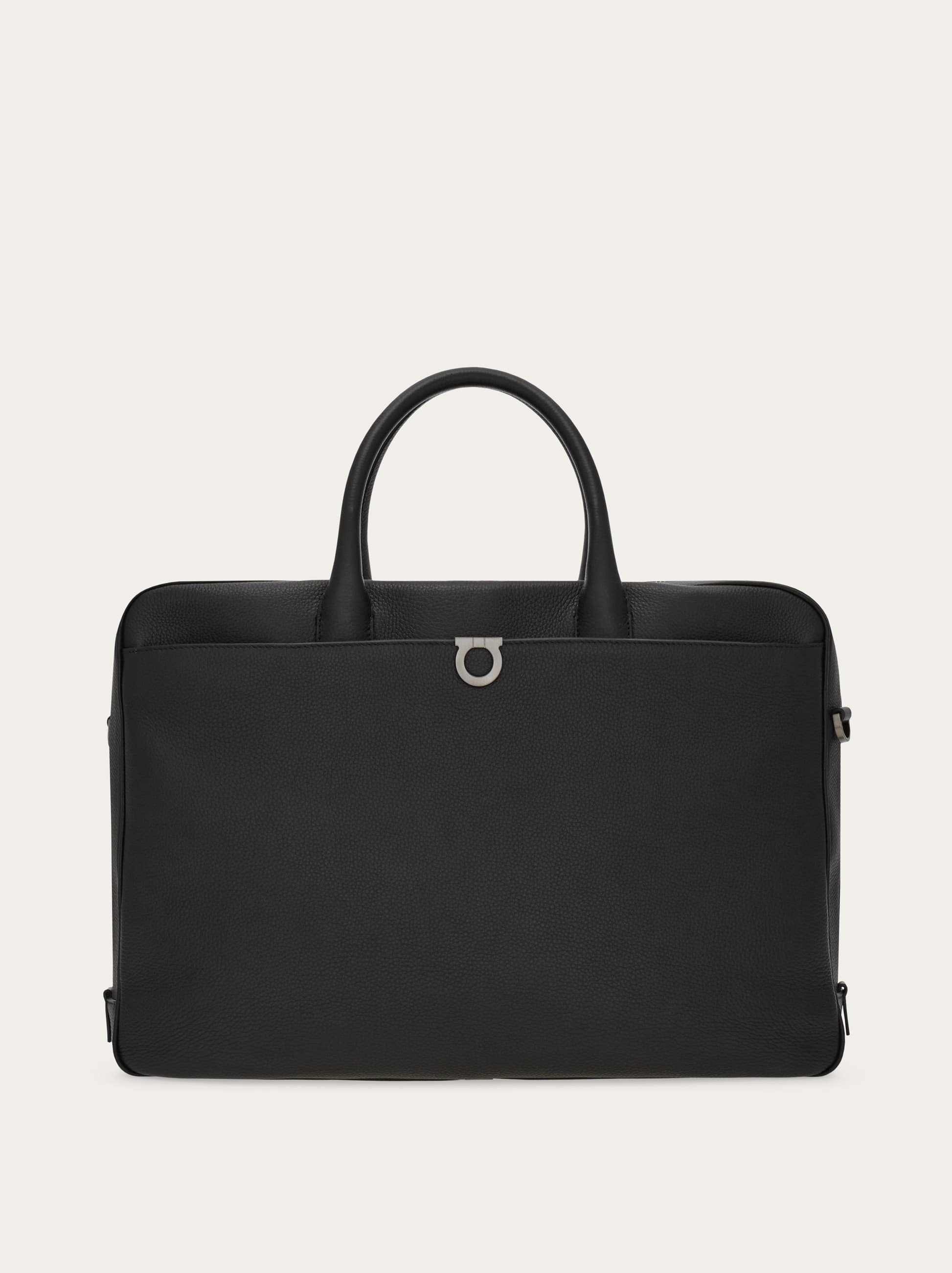 Ferragamo Men Gancini briefcase Black