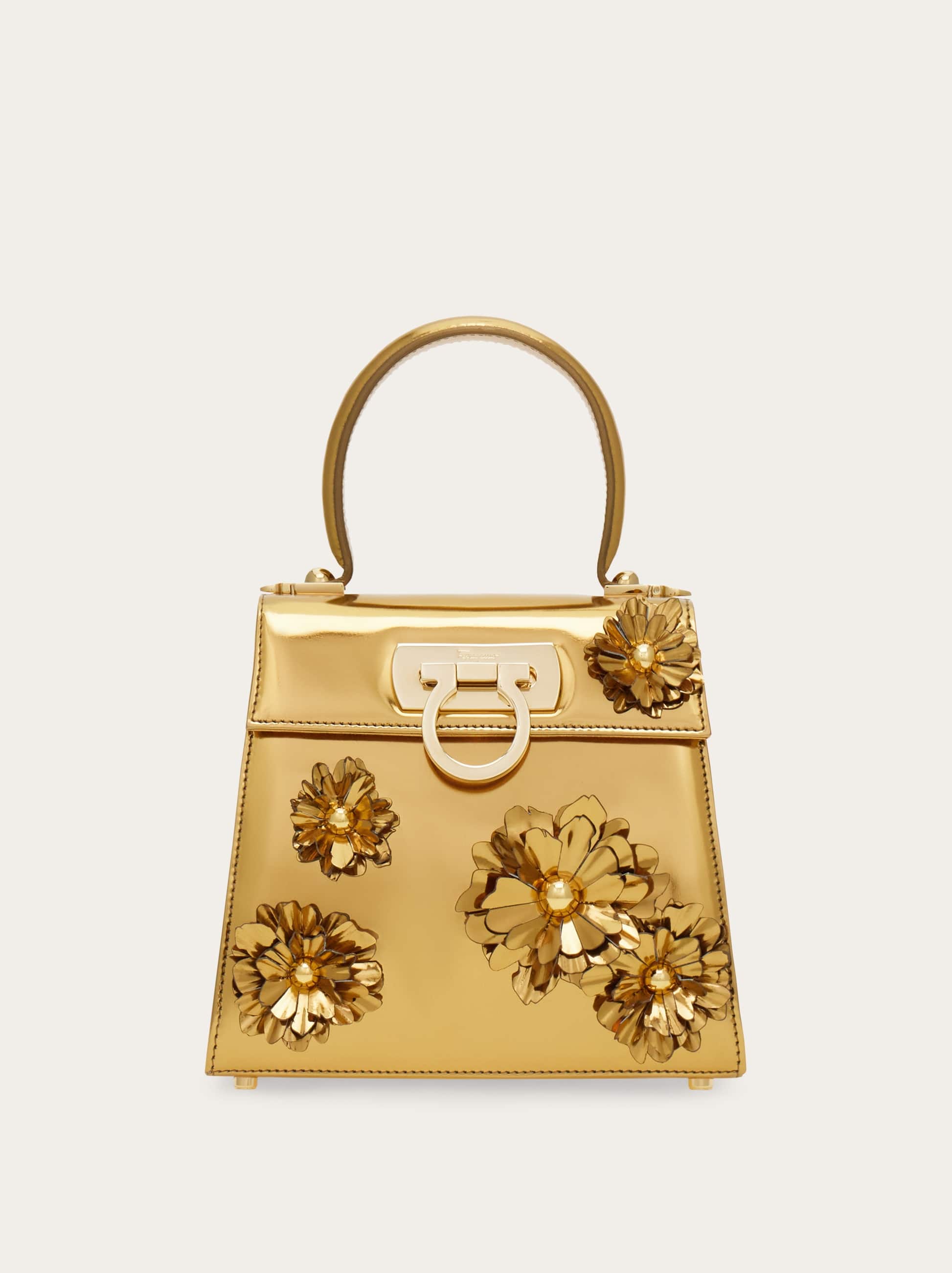 Ferragamo Donna Iconic Top Handle (S) Oro