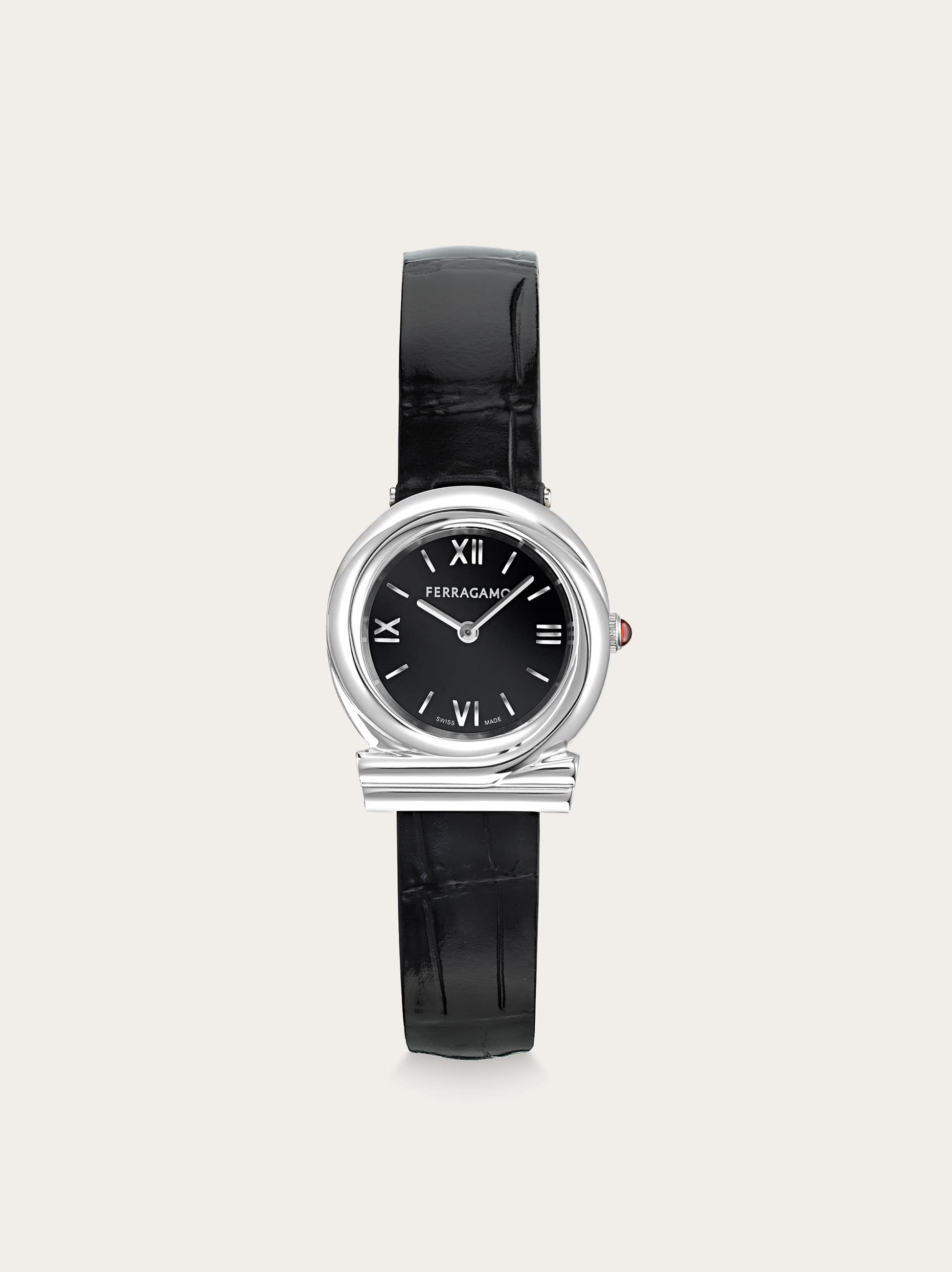 Ferragamo Women Gancini Twisted watch Black